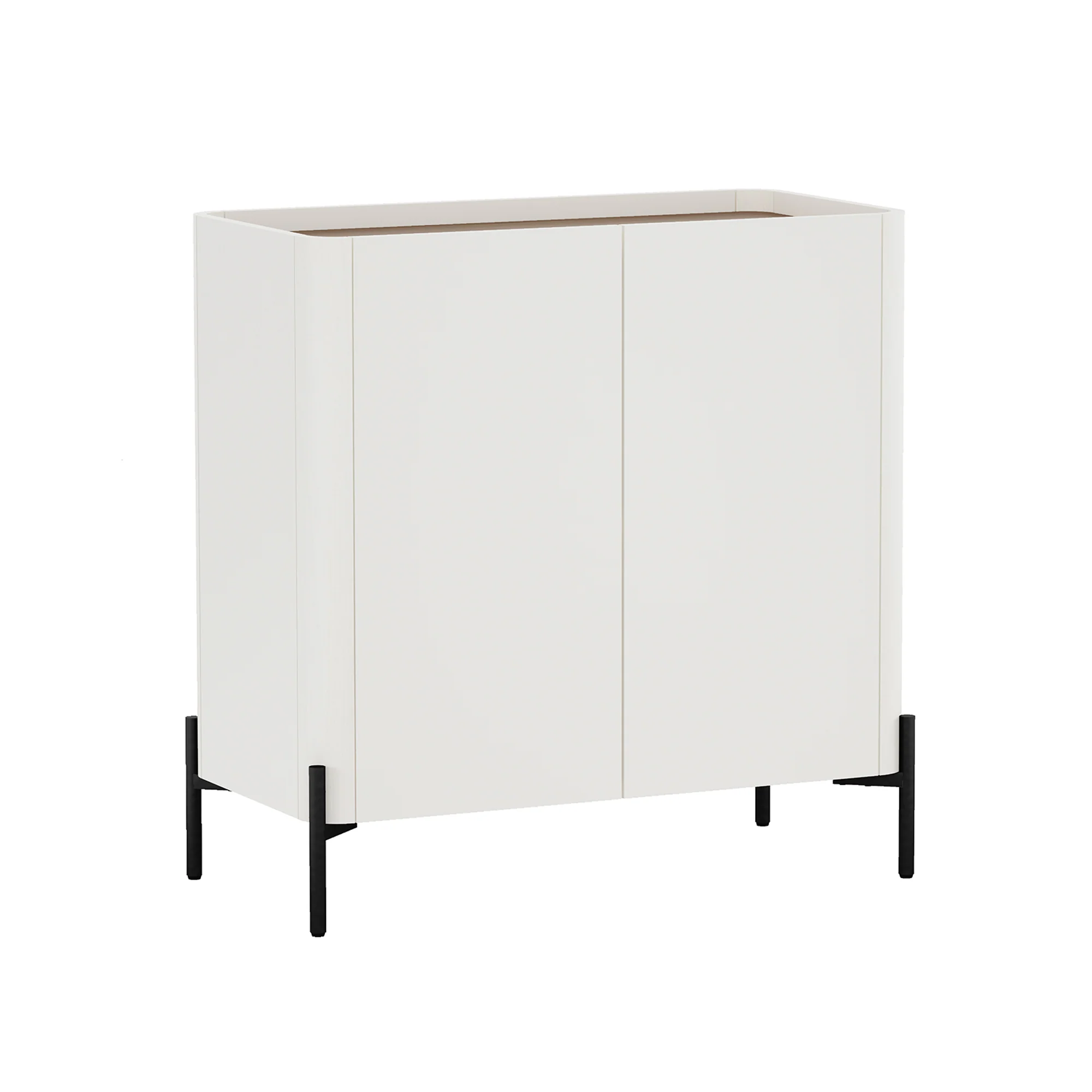 2-Piece Abbey Accent Cabinet and Sideboard in Maple and Off White - Image 8