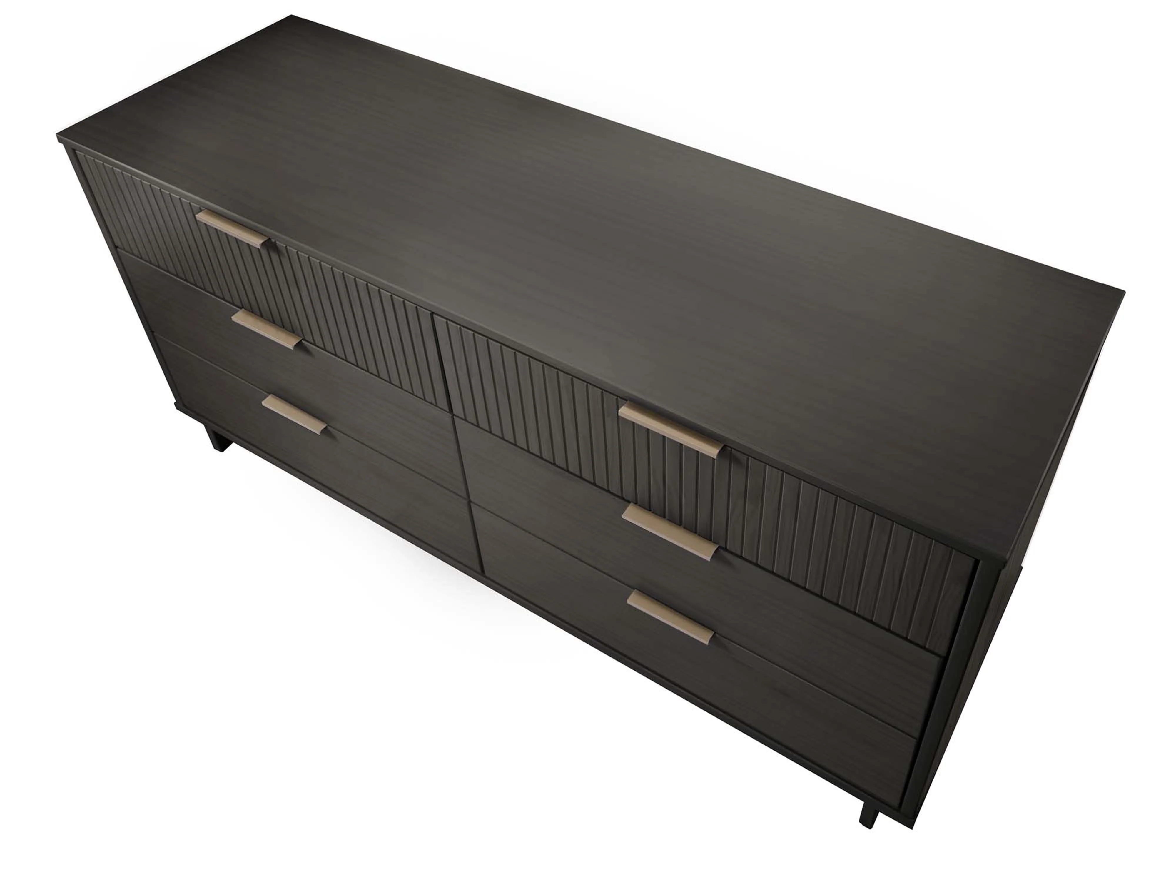 Granville 2-Piece Tall Chest and Double Dresser Set in Dark Grey - Image 17