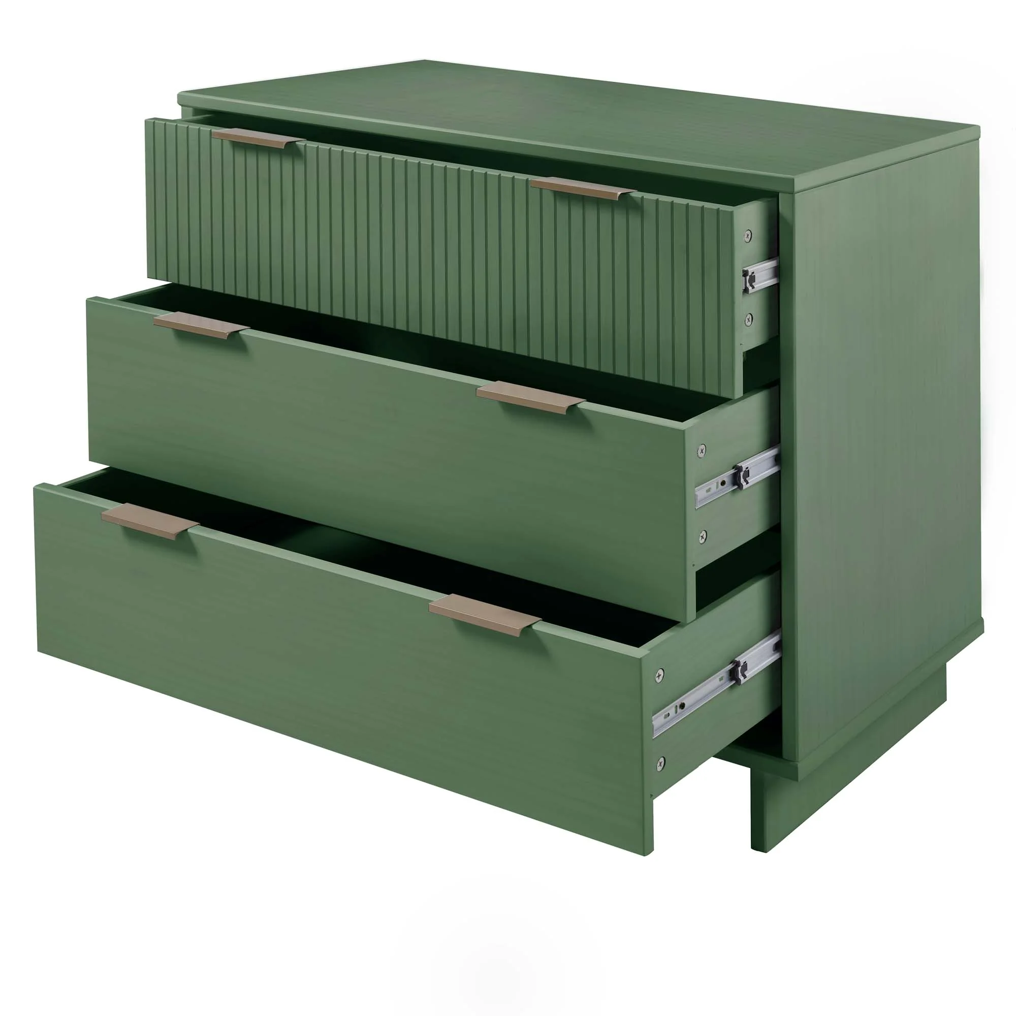 Granville 2-Piece Tall Narrow and Standard Dresser Set in Sage Green - Image 20