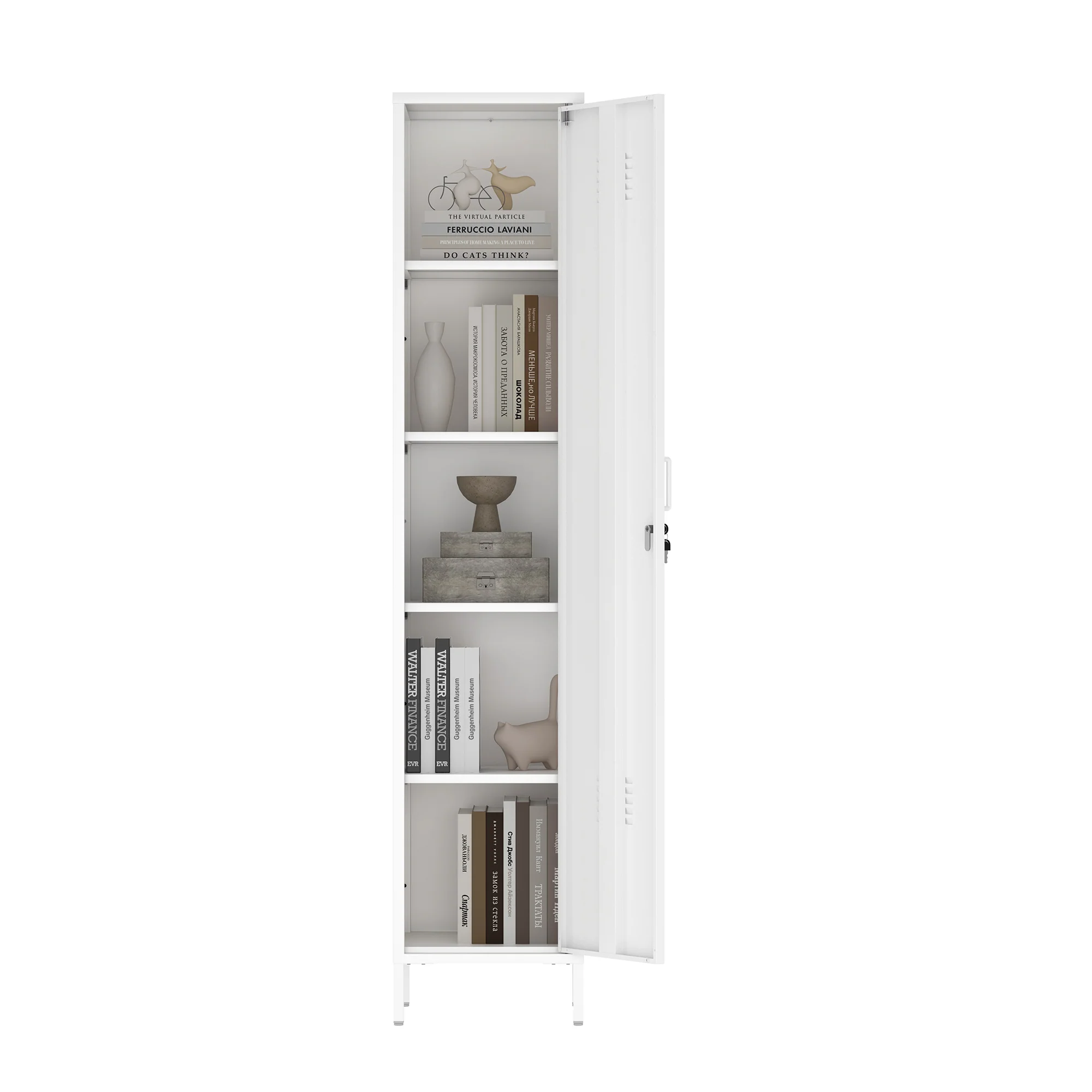 2-Piece Naomi Accent Cabinet and Storage Cabinet in White - Image 19
