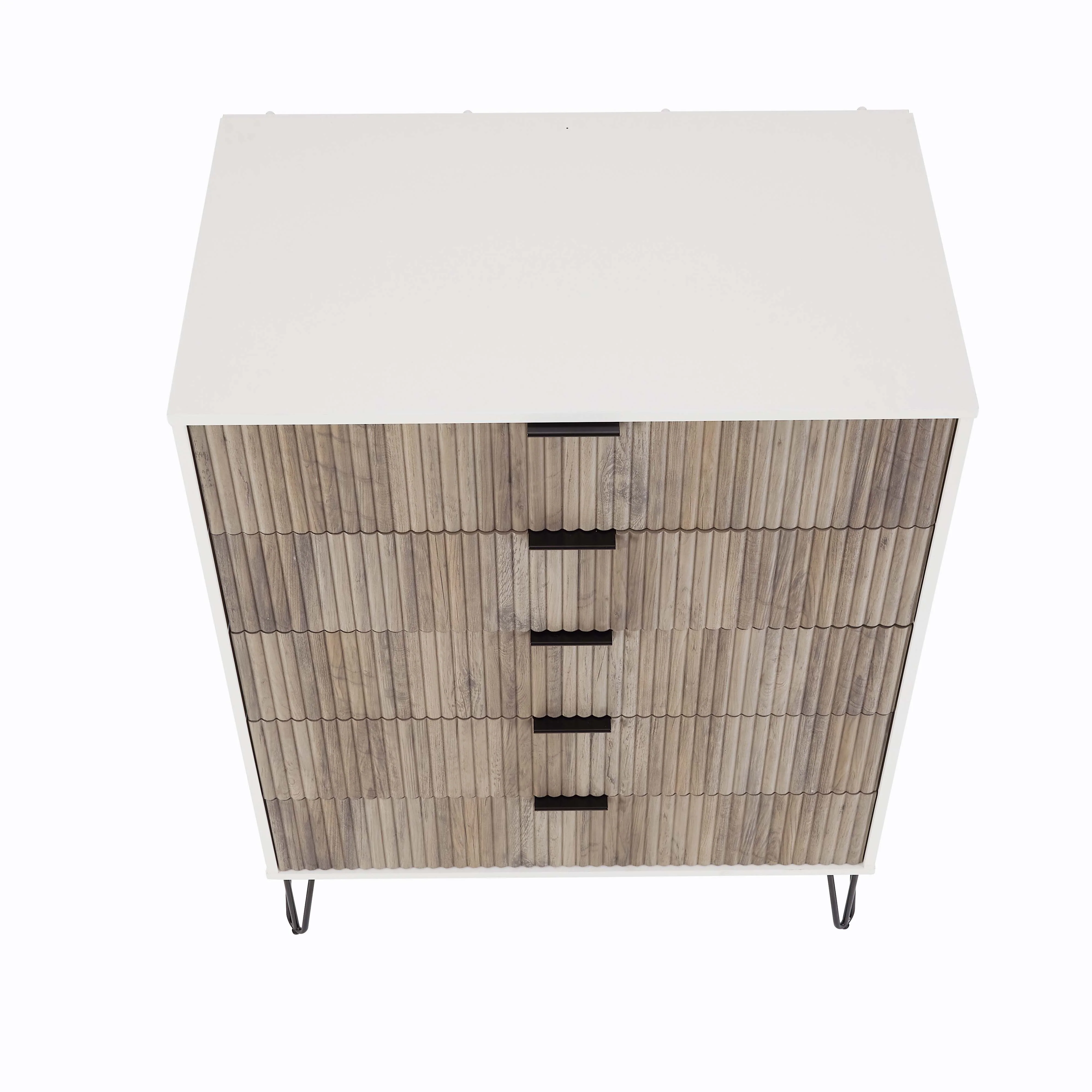 3-Piece DUMBO 5-Drawer Tall Dresser, DUMBO 3-Drawer Standard Dresser and DUMBO Nightstand 2.0 in White and Grey - Image 18