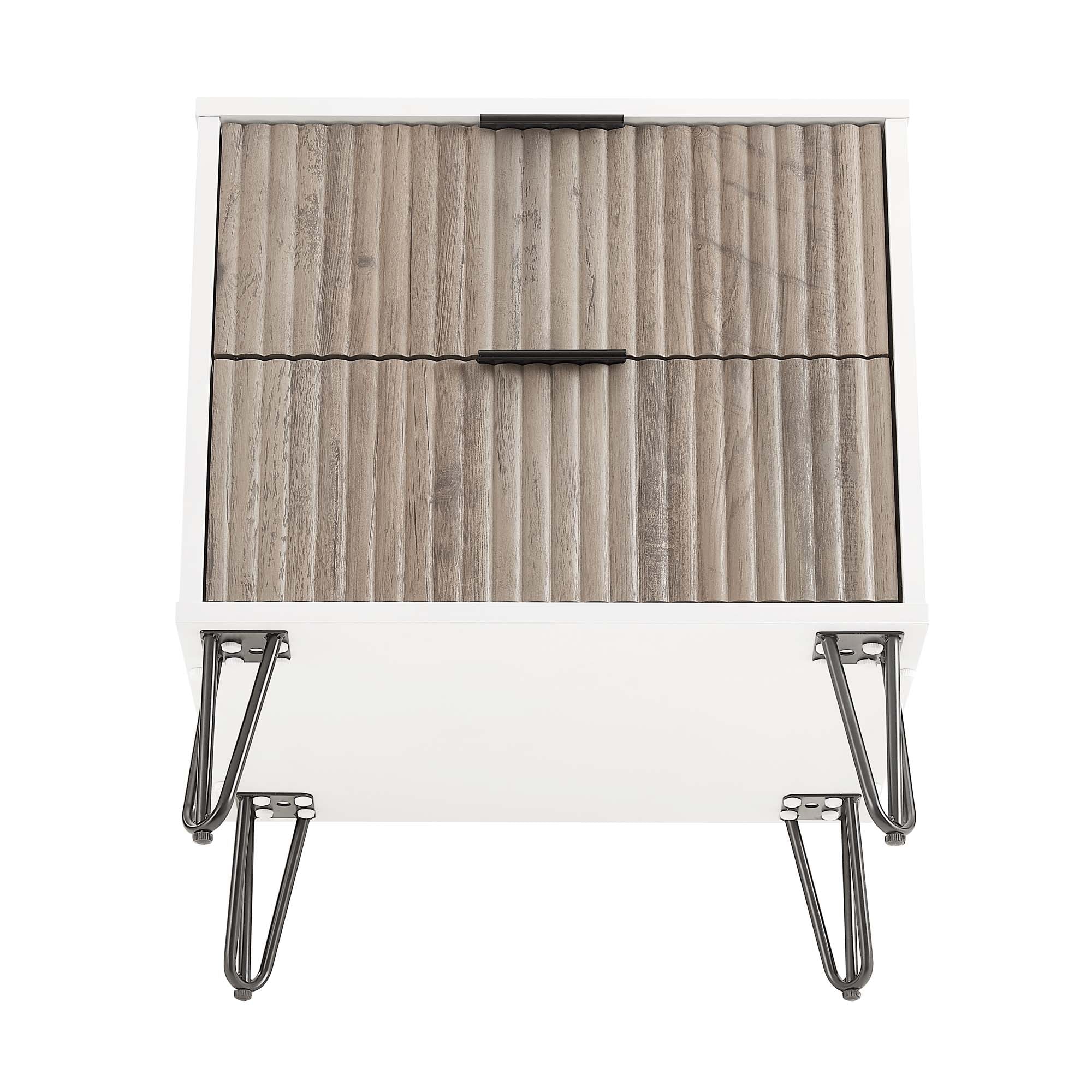3-Piece DUMBO 5-Drawer Tall Dresser, DUMBO 3-Drawer Standard Dresser and DUMBO Nightstand 2.0 in White and Grey - Image 25