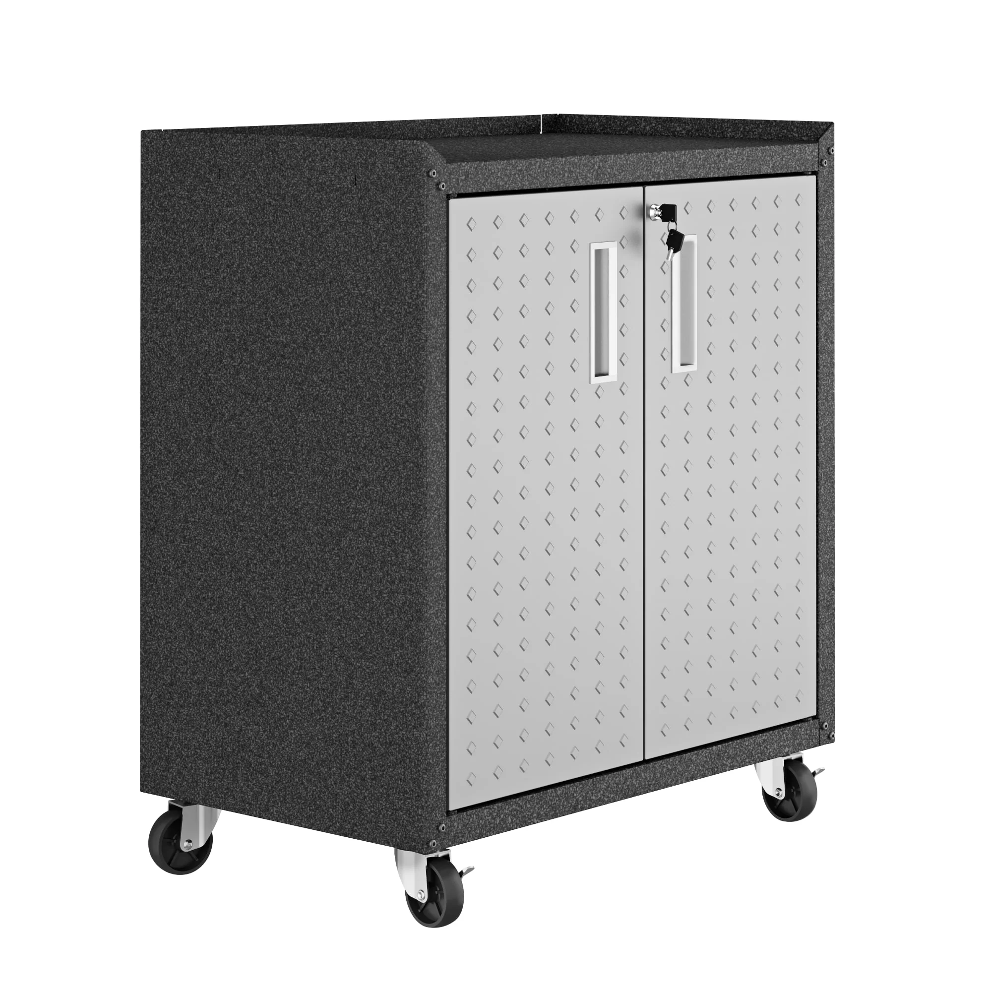 3-Piece Fortress Mobile Space-Saving Garage Cabinet and Worktable 1.0 in Grey - Image 10