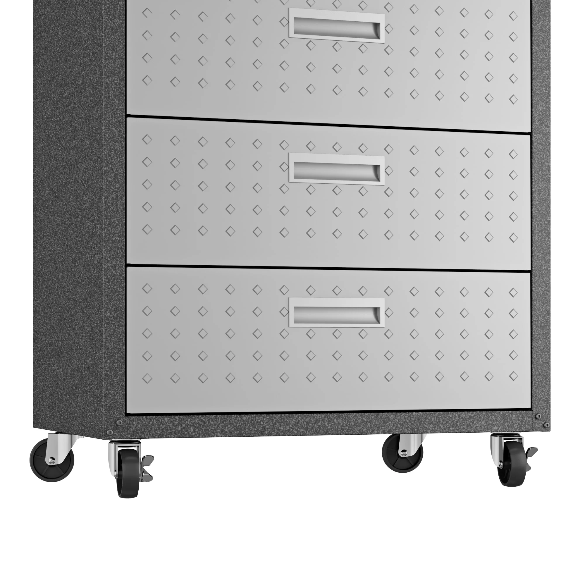 3-Piece Fortress Mobile Space-Saving Garage Cabinet and Worktable 3.0 in Grey - Image 8