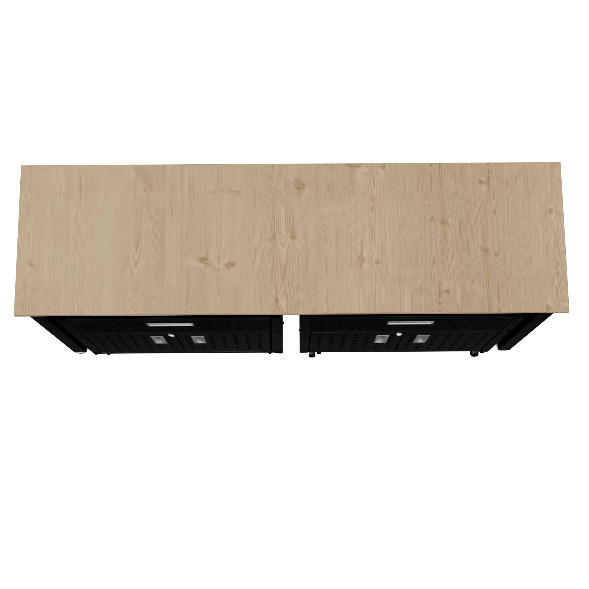 3-Piece Fortress Mobile Space-Saving Garage Cabinet and Worktable 4.0 in Charcoal Grey - Image 8