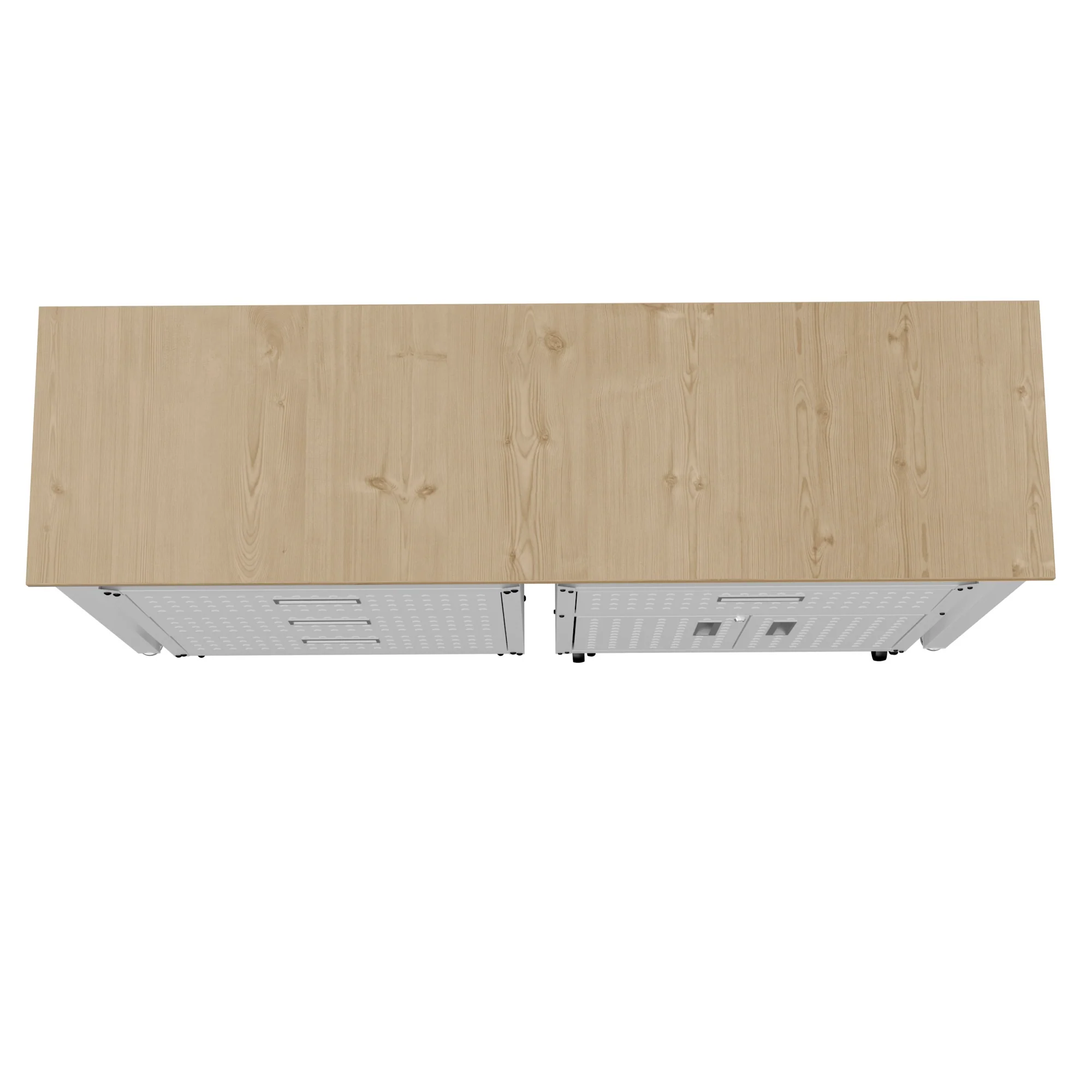 3-Piece Fortress Mobile Space-Saving Garage Cabinet and Worktable 5.0 in White - Image 8