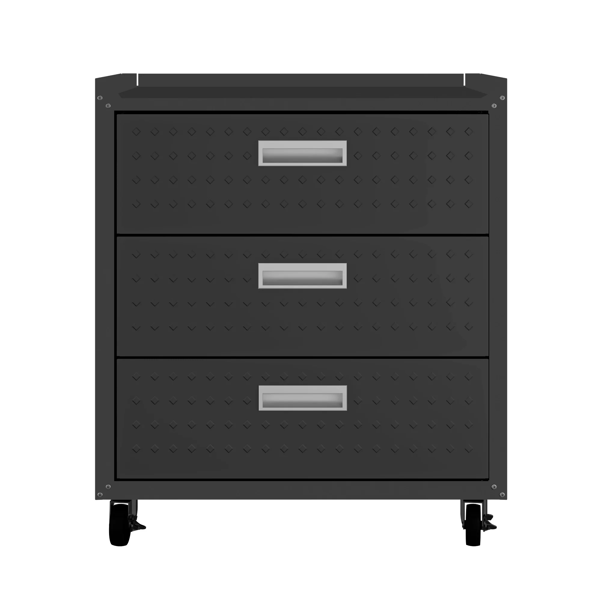 3-Piece Fortress Mobile Space-Saving Garage Cabinet and Worktable 6.0 in Charcoal Grey - Image 3