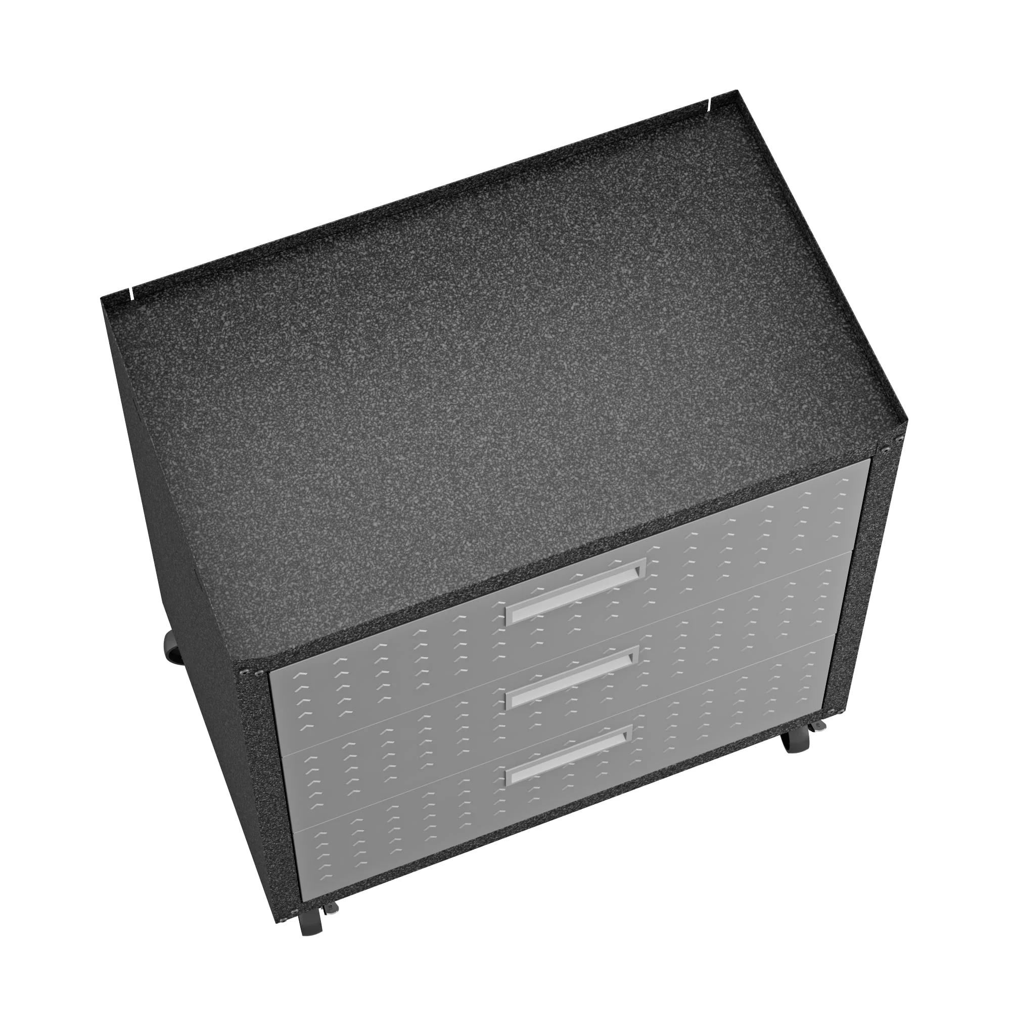 3-Piece Fortress Mobile Space-Saving Garage Cabinet and Worktable 6.0 in Grey - Image 9