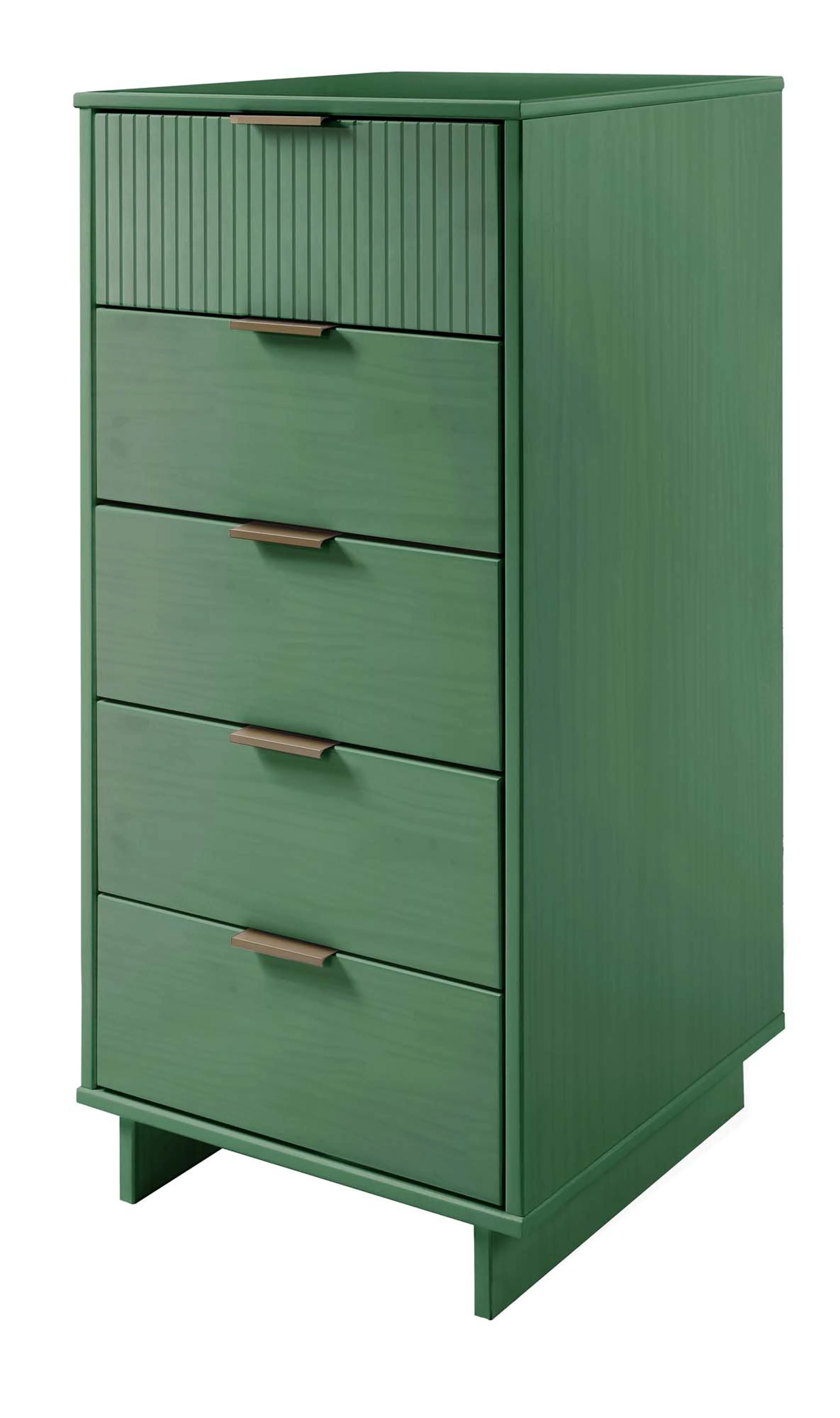 Granville 3-Piece Standard Dresser, Tall Narrow Chest and Nightstand Set in Sage Green - Image 10