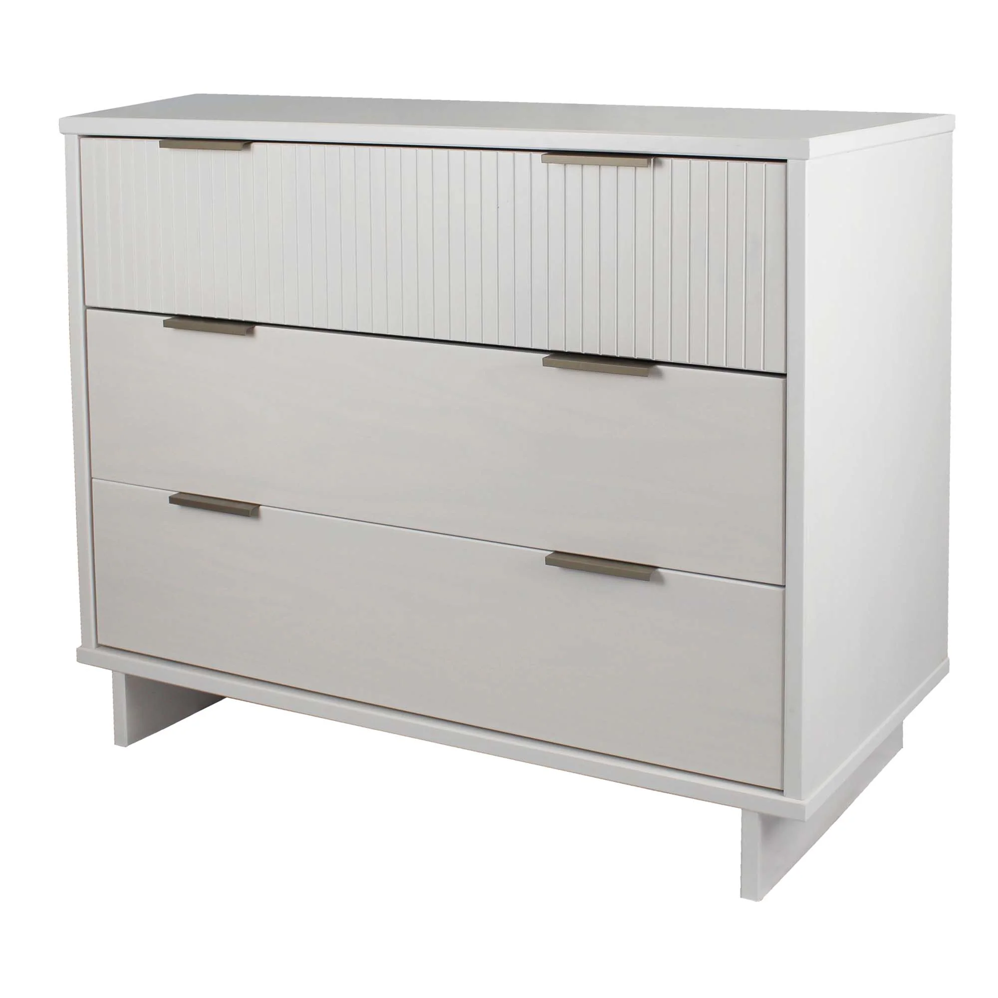Granville 3-Piece Standard Dresser, Tall Narrow Chest and Nightstand Set in White - Image 17