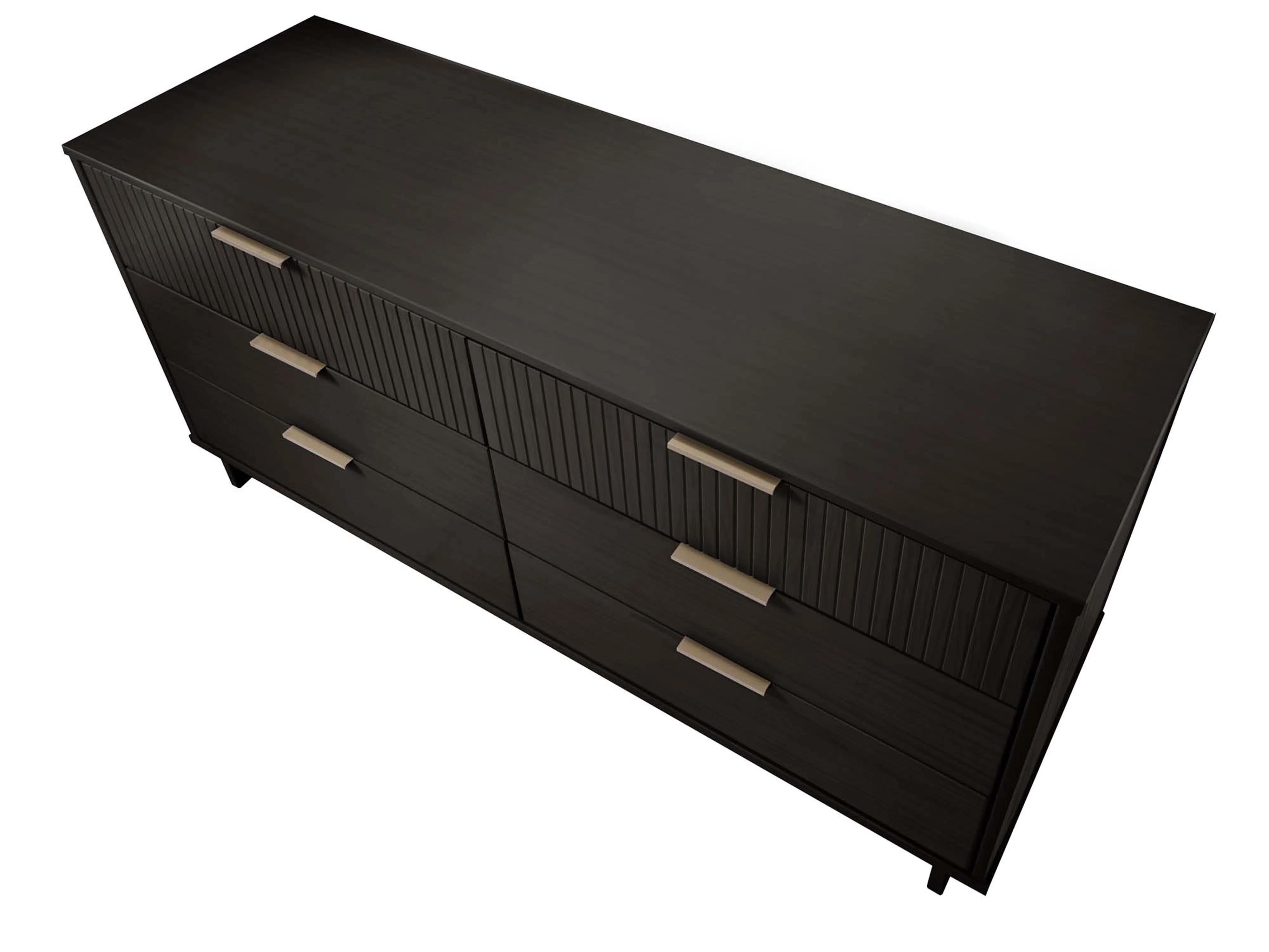 Granville 3-Piece Tall Narrow Chest, Double Dresser and Nightstand Set in Black - Image 20