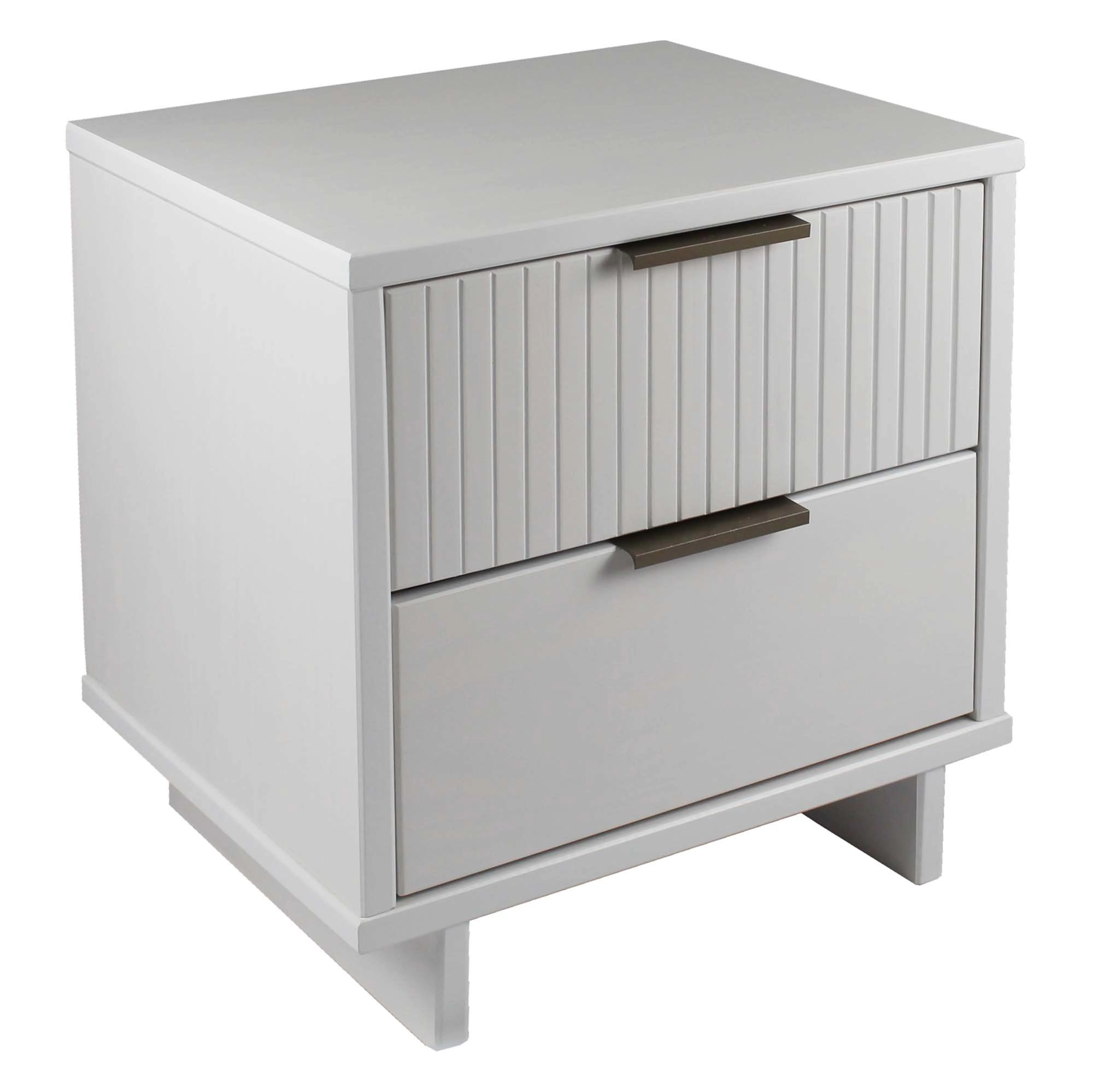 Granville 3-Piece Tall Narrow Chest, Double Dresser and Nightstand Set in White - Image 24