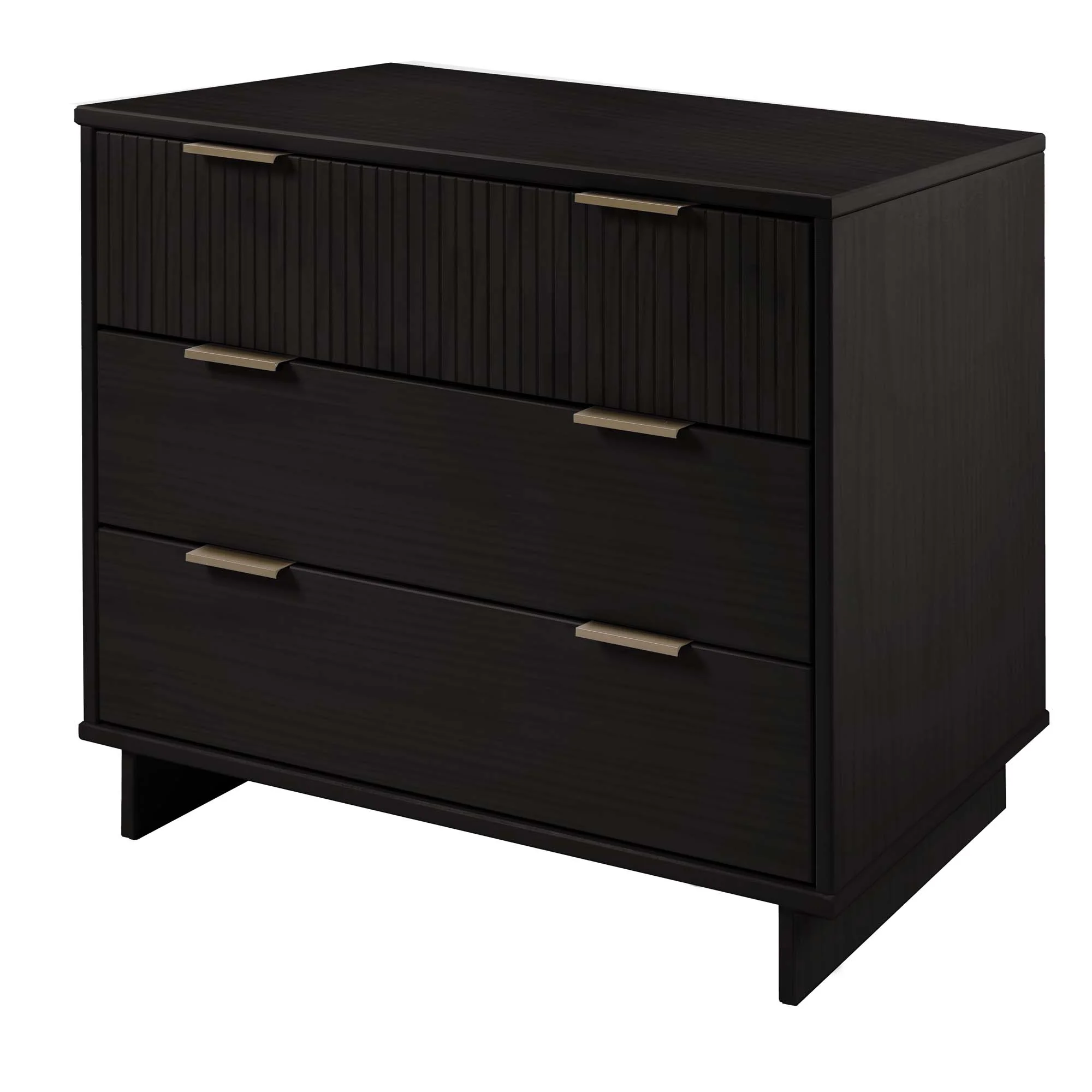 Granville 3-Piece Tall Narrow Chest, Double Dresser Set and Standard Dresser Set in Black - Image 17