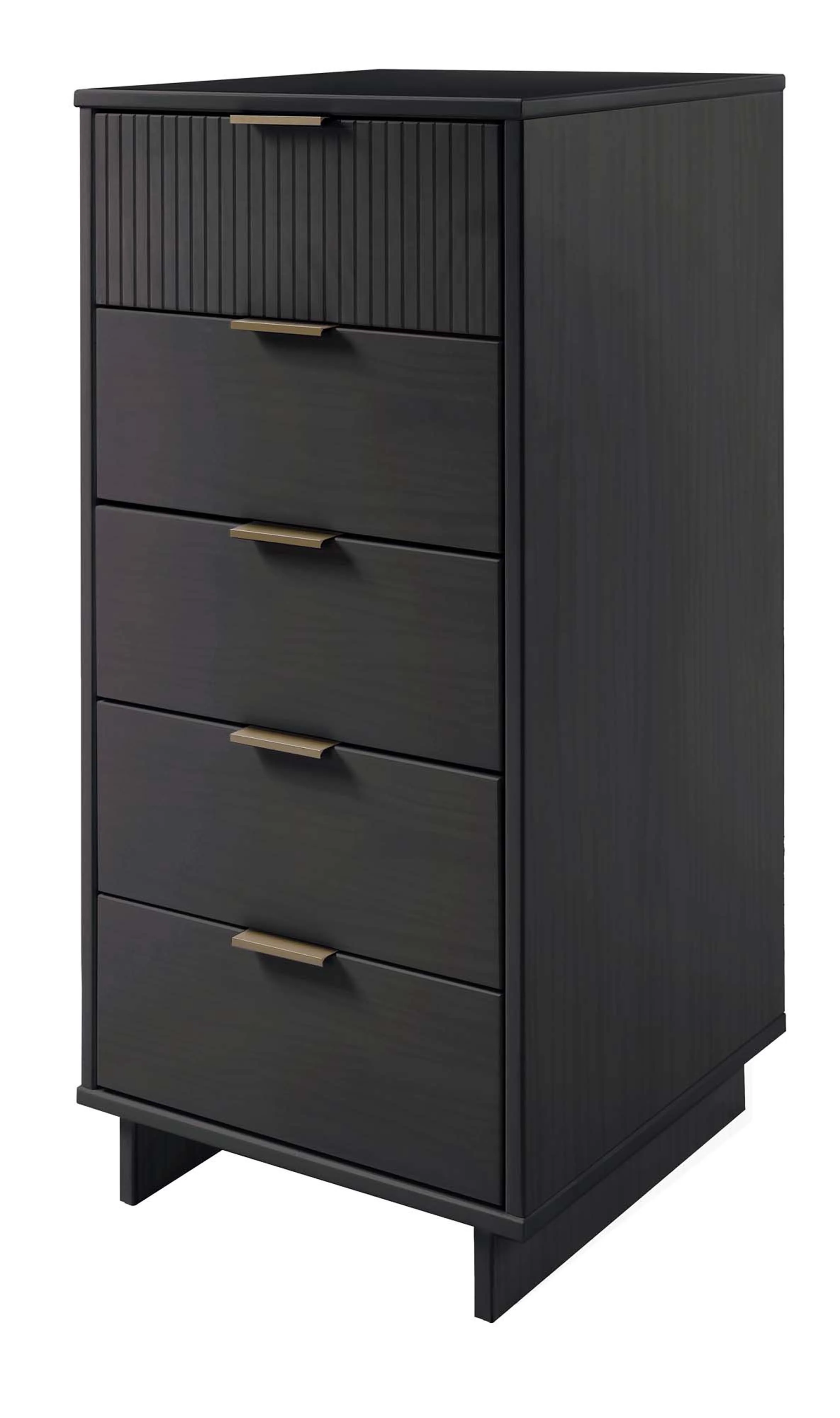 Granville 3-Piece Tall Narrow Chest, Double Dresser Set and Standard Dresser Set in Dark Grey - Image 10