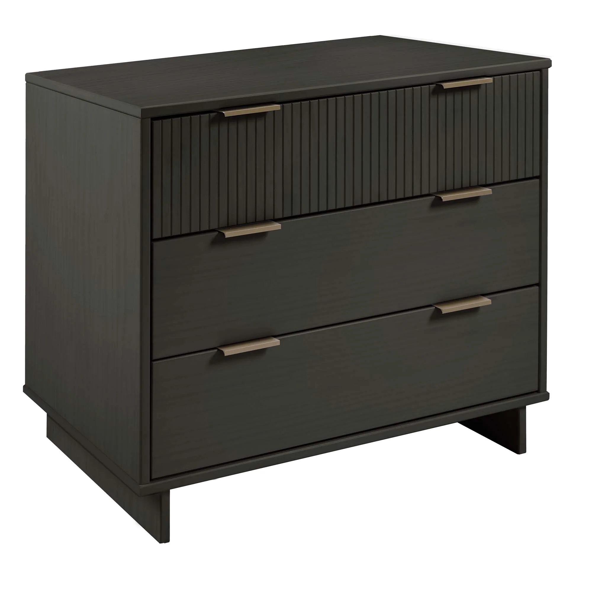 Granville 3-Piece Tall Narrow Chest, Double Dresser Set and Standard Dresser Set in Dark Grey - Image 18