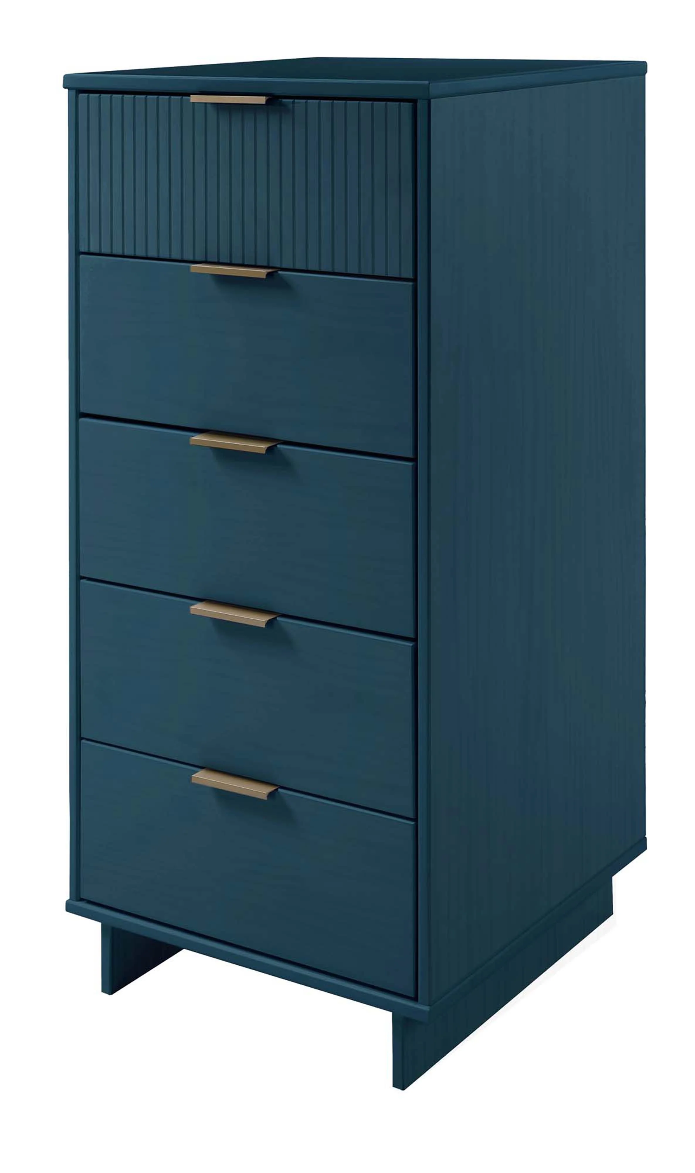 Granville 3-Piece Tall Narrow Chest, Double Dresser Set and Standard Dresser Set in Midnight Blue - Image 10