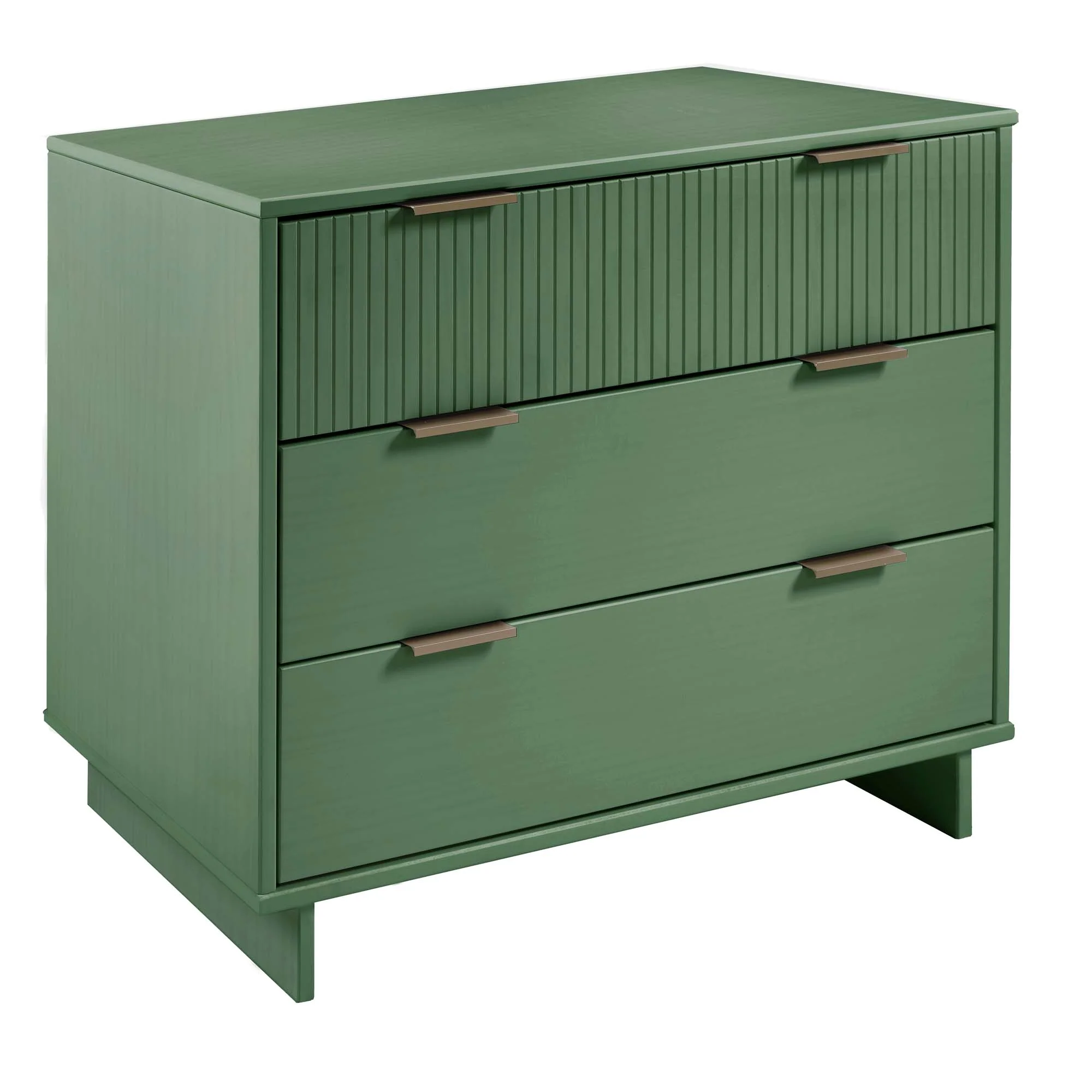 Granville 3-Piece Tall Narrow Chest, Double Dresser Set and Standard Dresser Set in Sage Green - Image 18