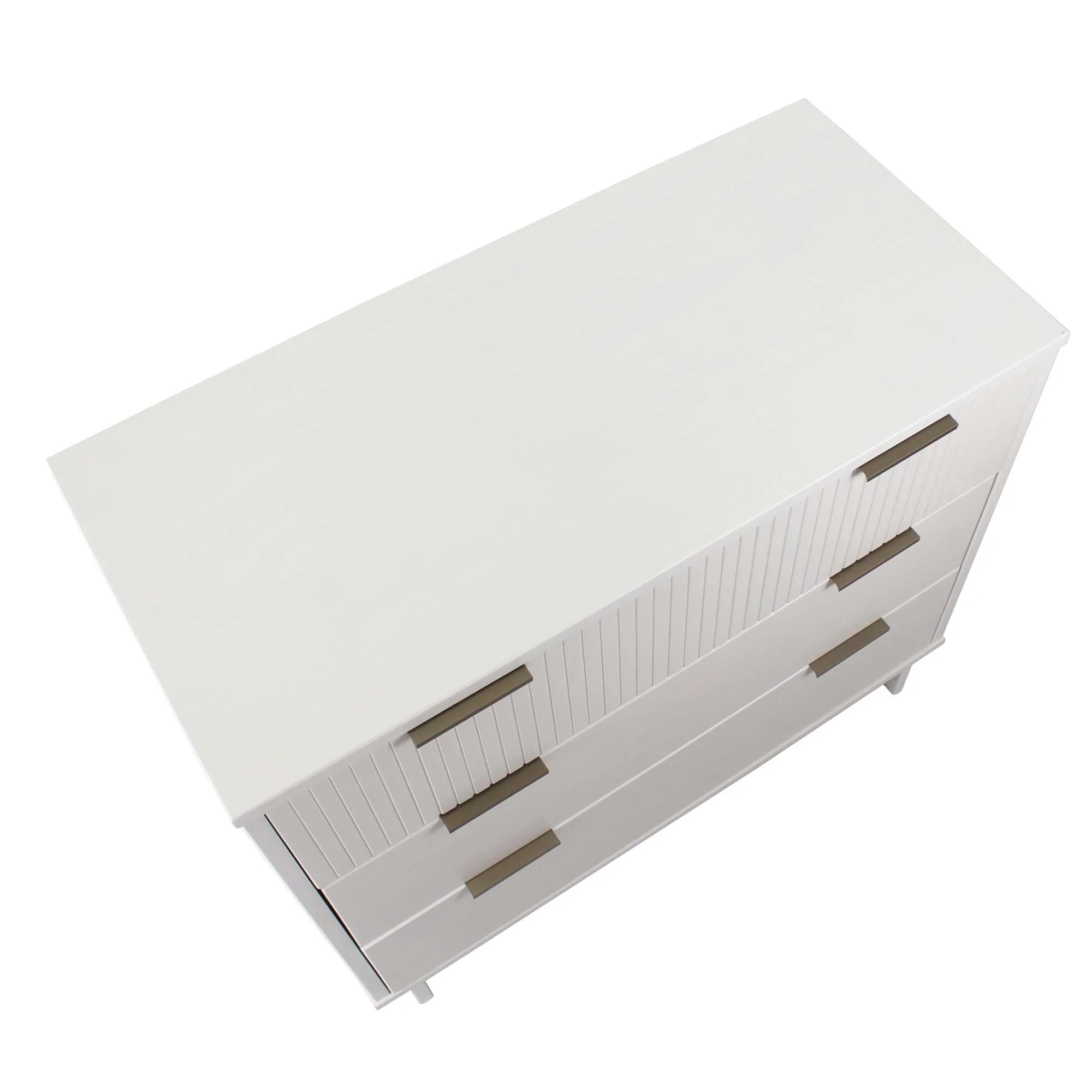 Granville 3-Piece Tall Narrow Chest, Double Dresser Set and Standard Dresser Set in White - Image 20