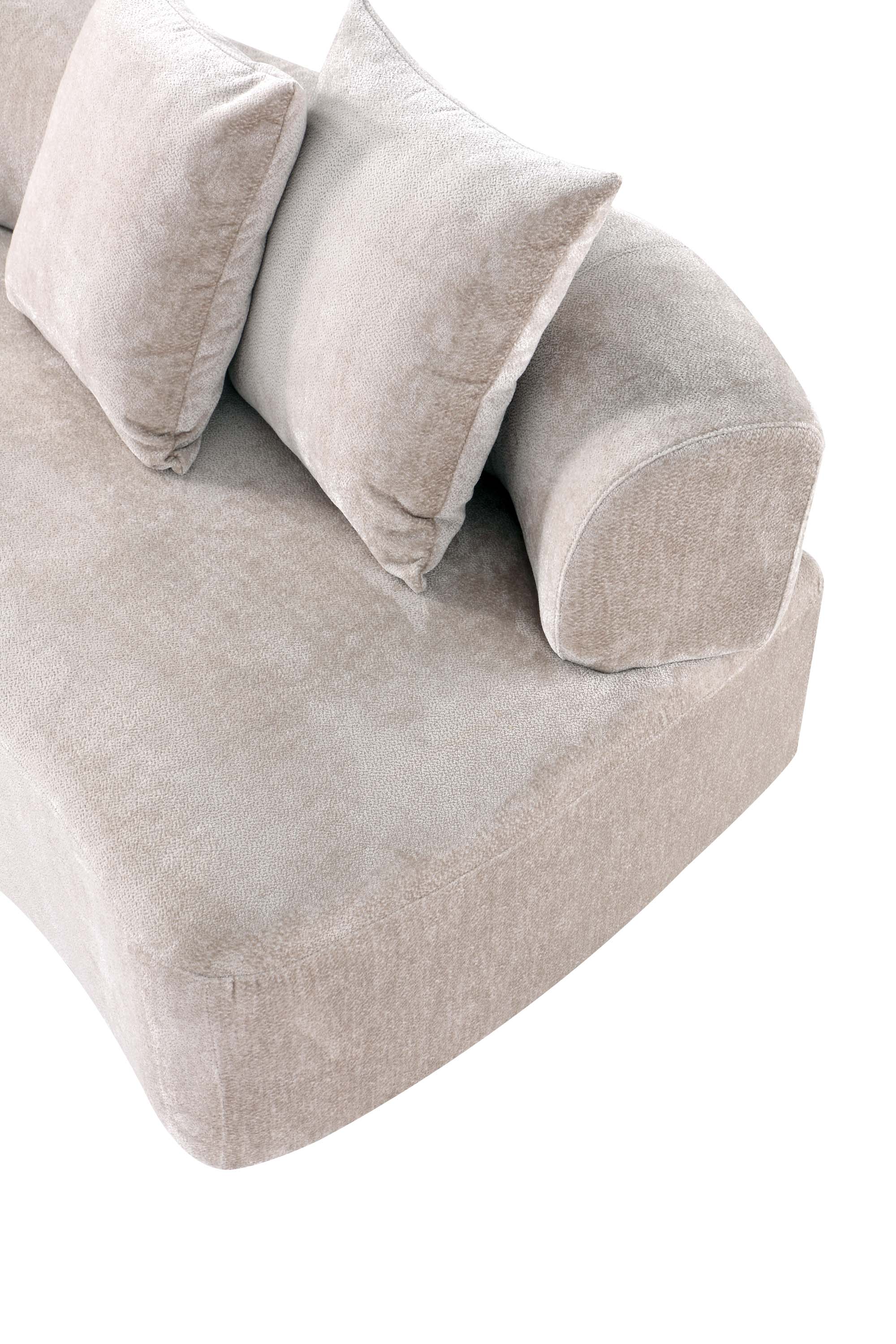 3-Piece Verandah 90.6" Sofa, 112" XL Sofa and Accent Chair in Beige - Image 16