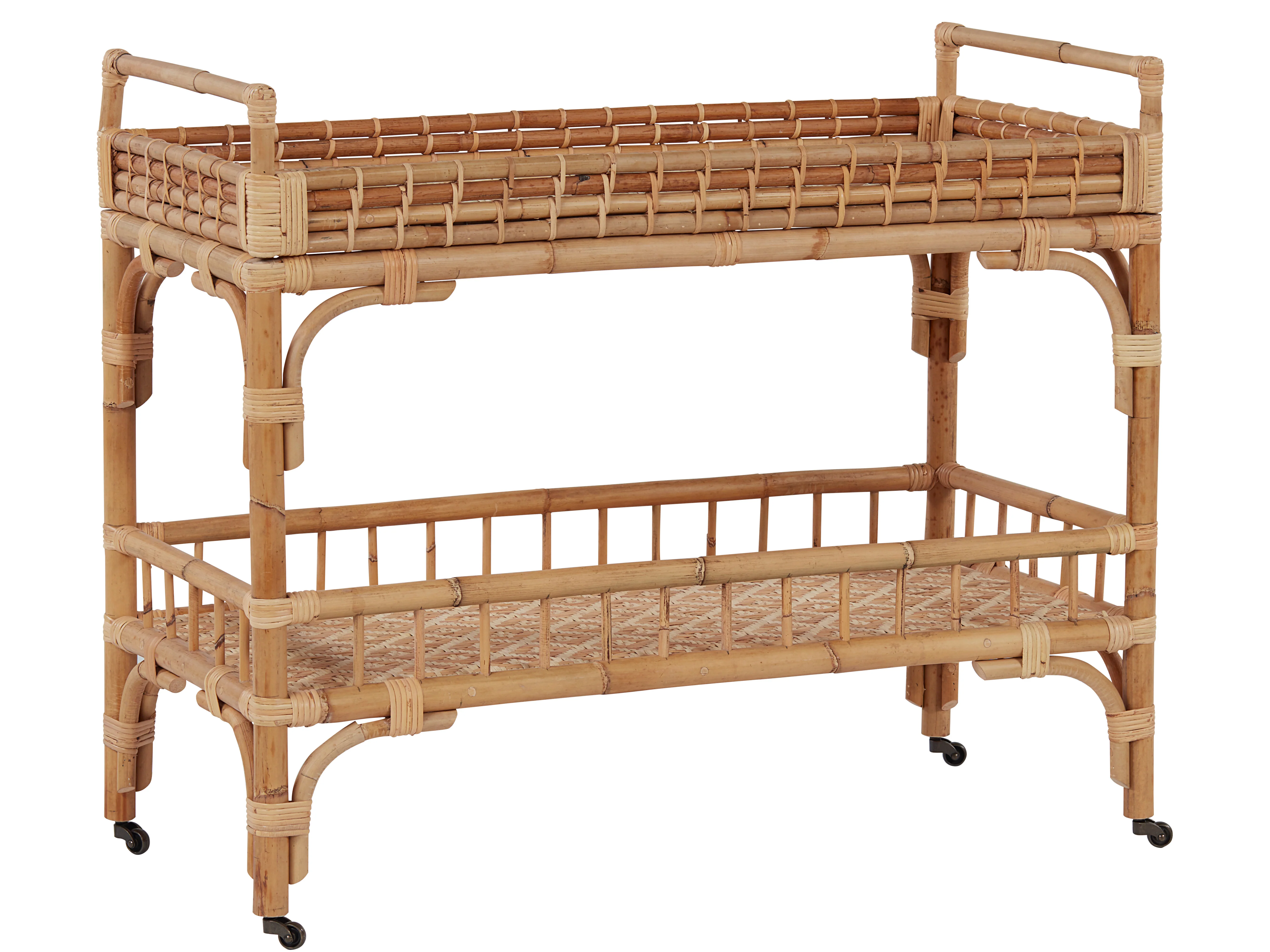 5 O'Clock Natural Rattan Bar Cart - Image 5