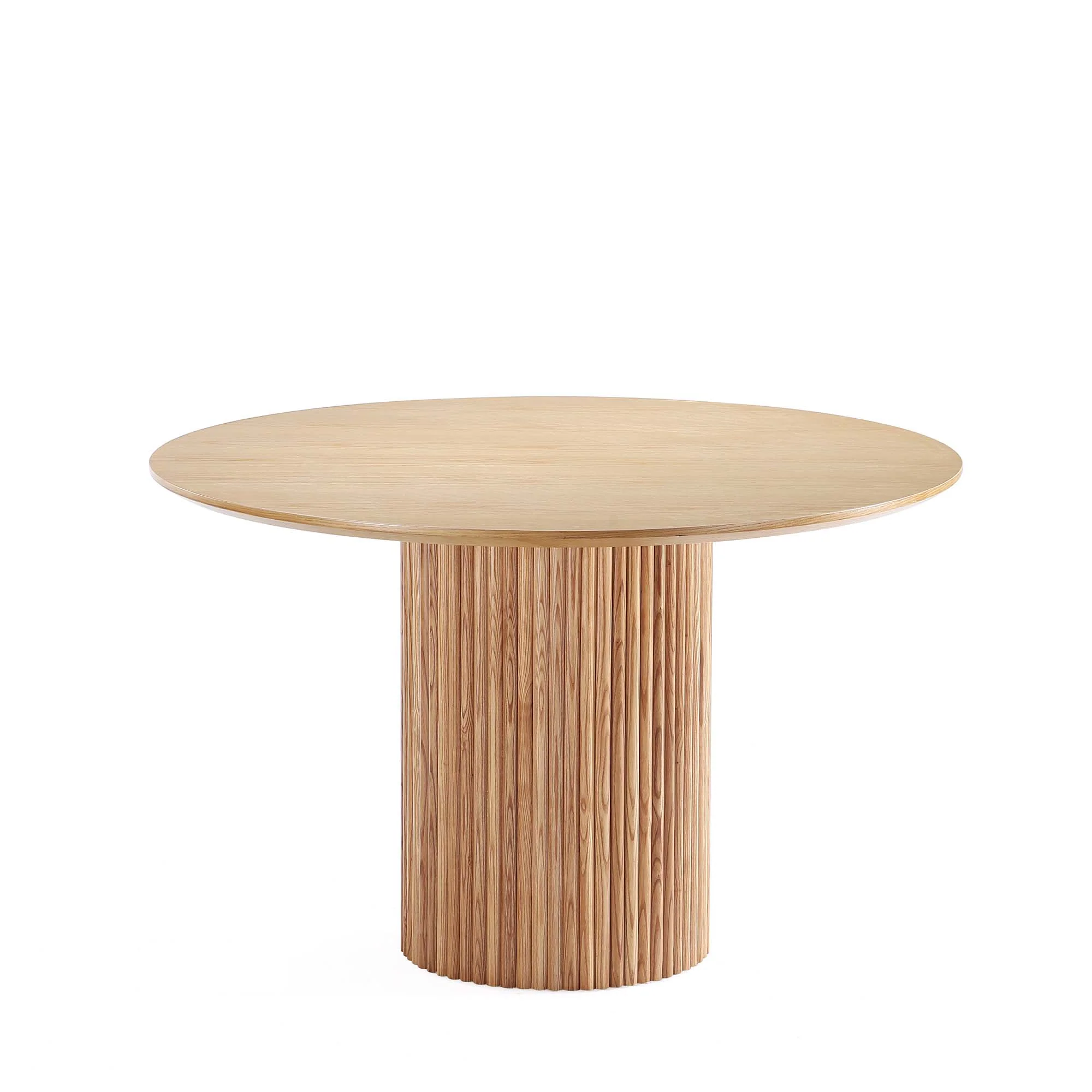 5-Piece Hathaway 47.24 Round Dining Set in Natural with 4 Aspen Dining Chairs in Gold Dust - Image 15