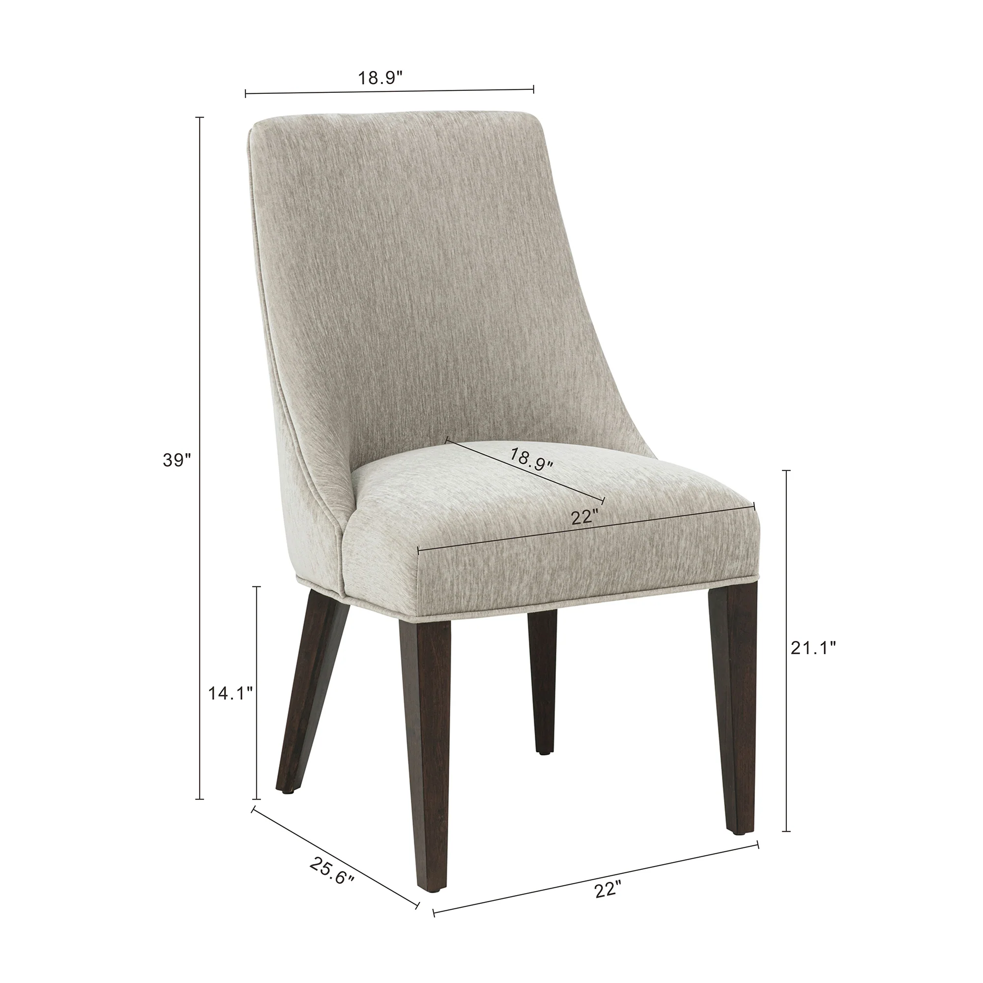 6-Piece Beever Dining Chair and Arm Chair in Taupe - Image 3