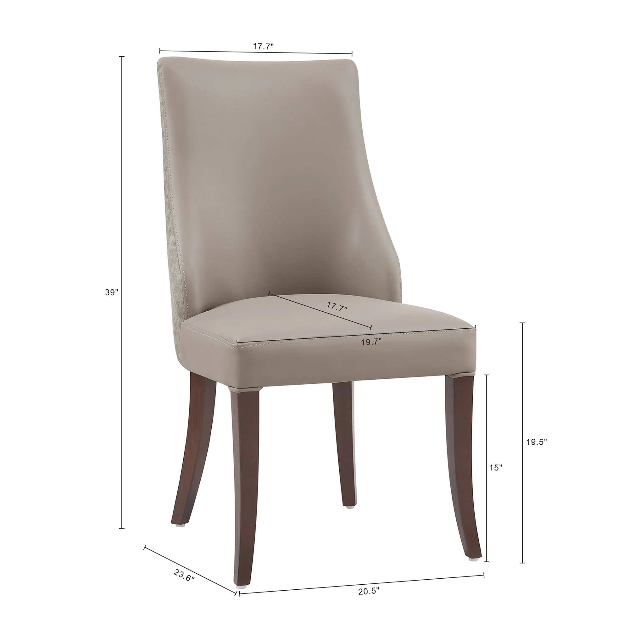 6-Piece Connie Dining Chair and Arm Chair in Taupe - Image 3