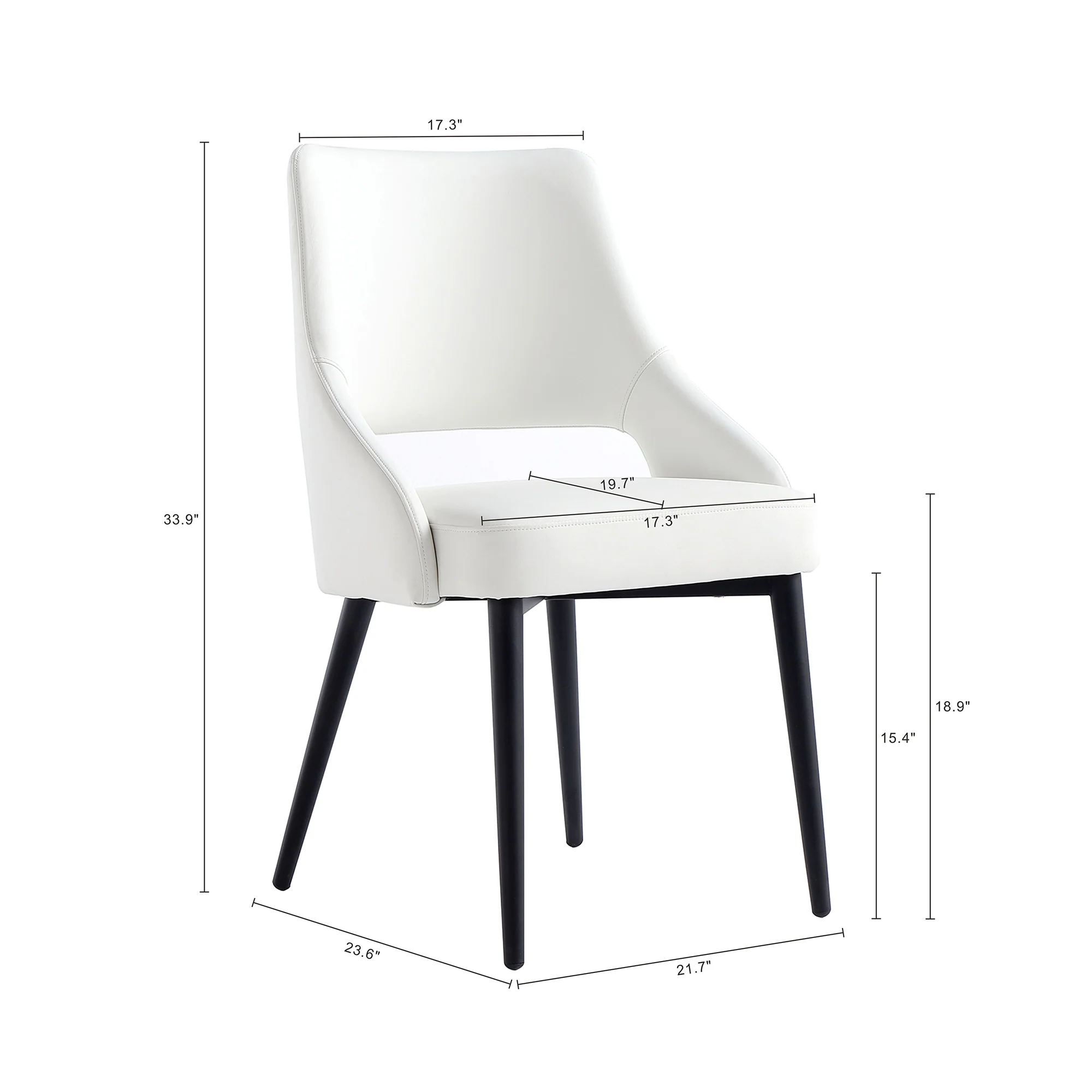 6-Piece Tremont Dining Chair in White - Image 3
