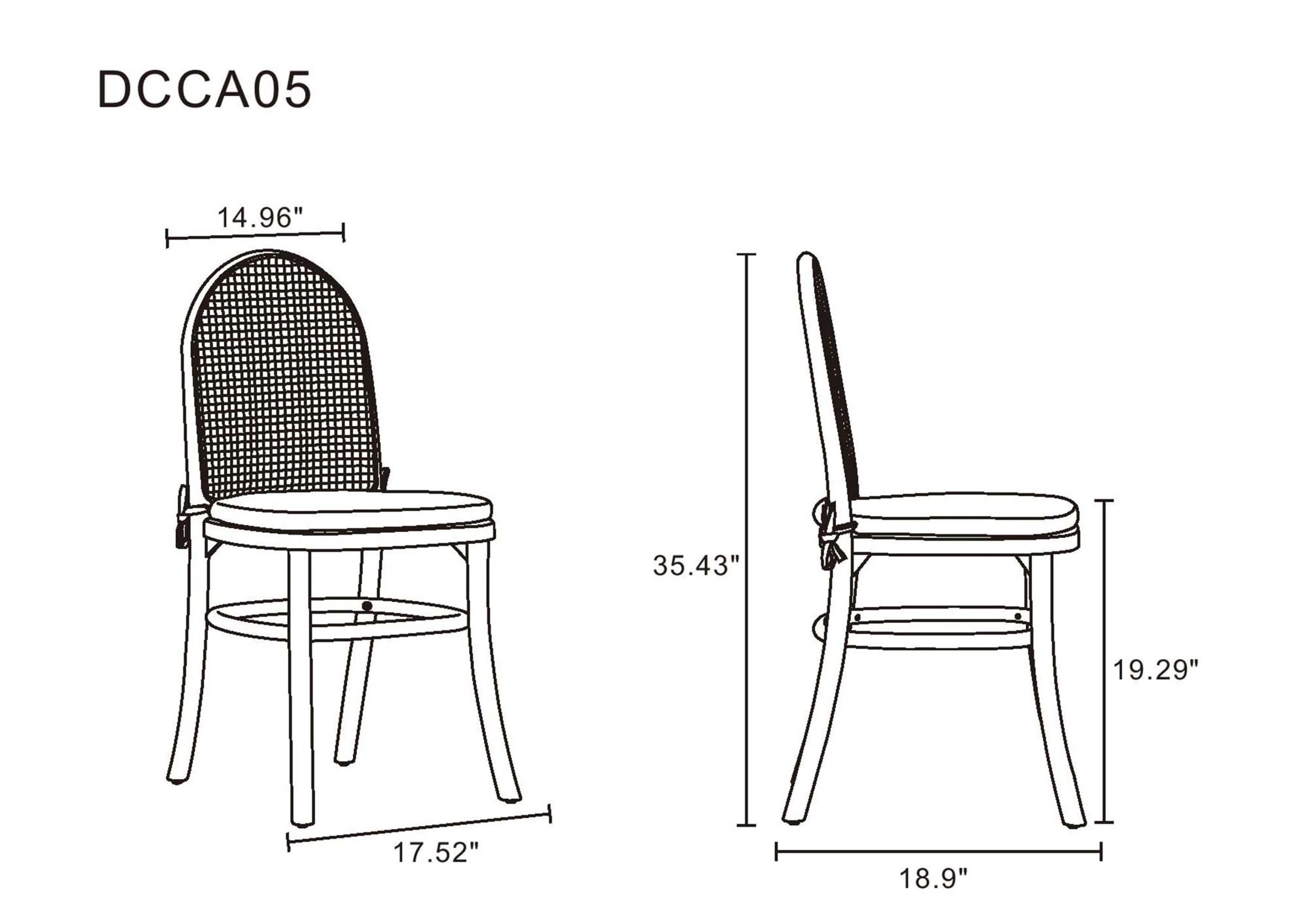 7-Piece Rockaway 70.86 Dining Set in Nature with 6 Paragon 1.0 Dining Chairs - Image 4