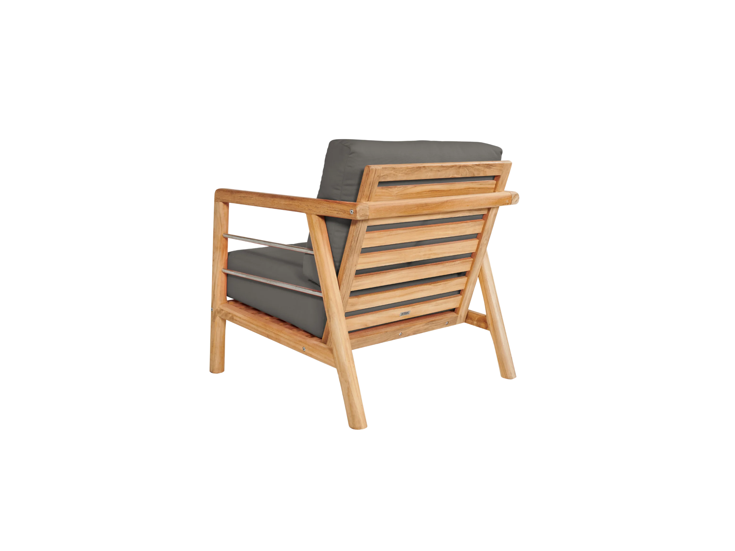Aalto 4-Piece Teak Charcoal Outdoor Patio Deep Seating Set with Sunbrella® Cushion - Image 6