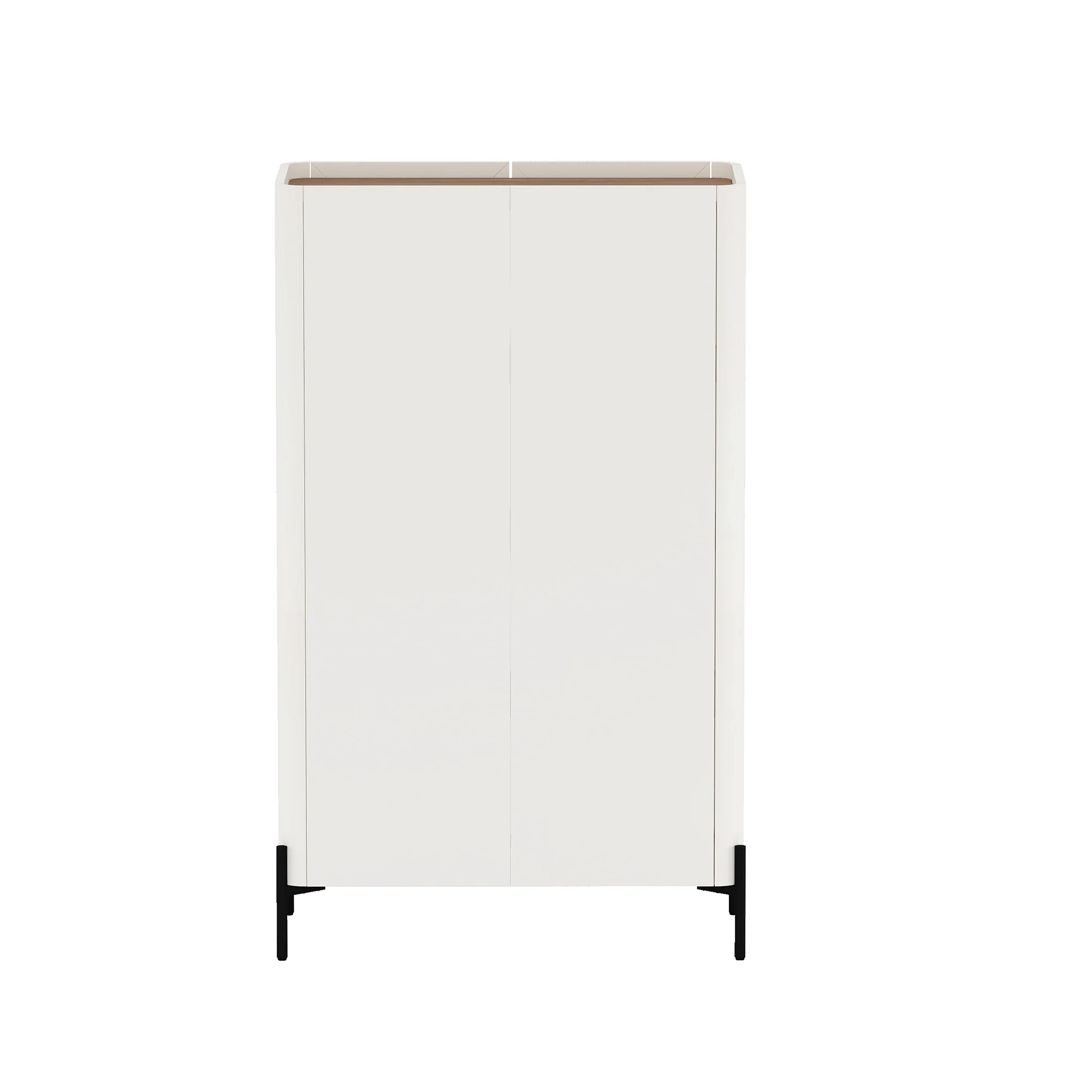 Abbey Décor Glass Cabinet in Maple and Off White (set of 2) - Image 8
