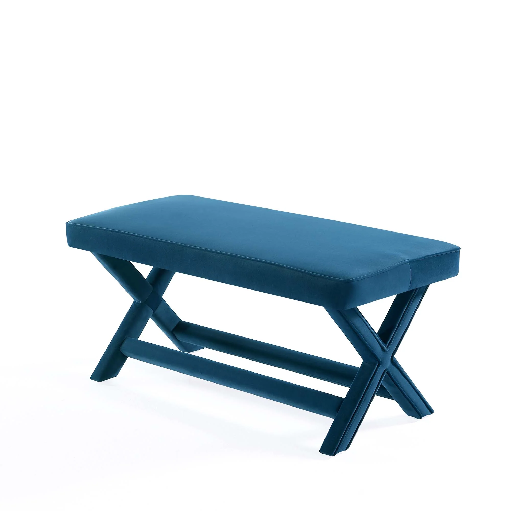 Abigail Double Ottoman Bench in Blue - Image 6
