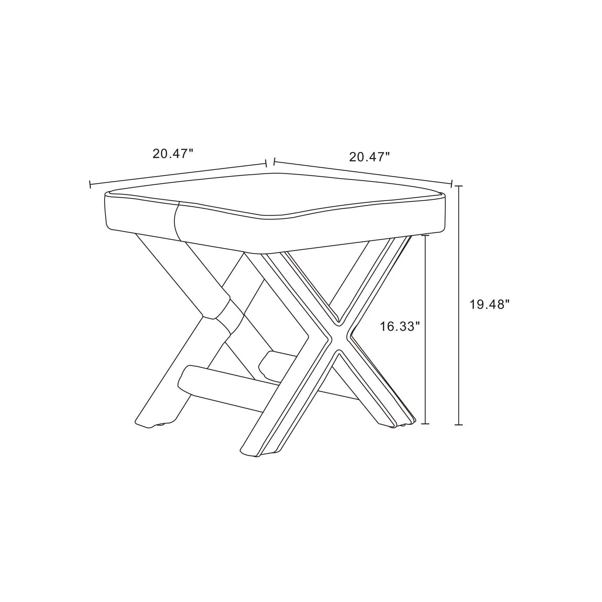 Abigail Single Ottoman Bench in Green - Image 3