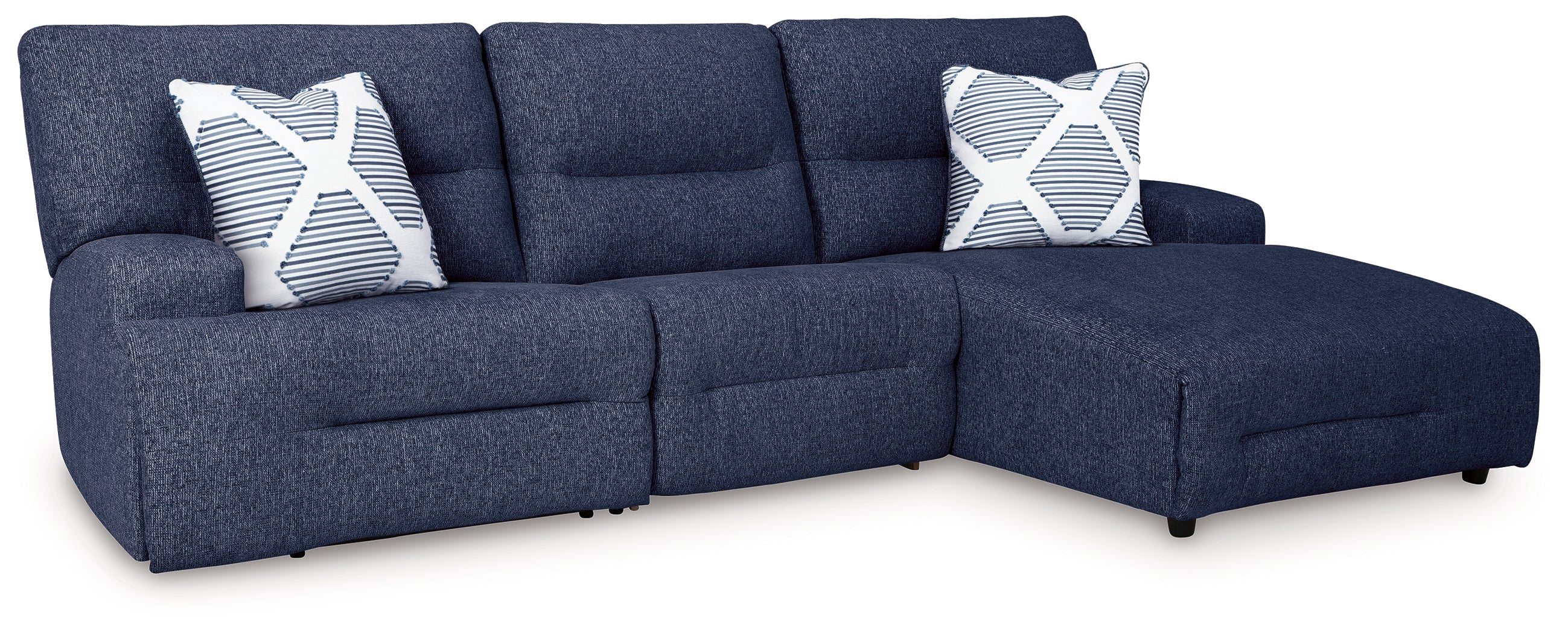 Acklen Place Navy 3-Piece Power Reclining Sectional (Online Special Price) - Image 2