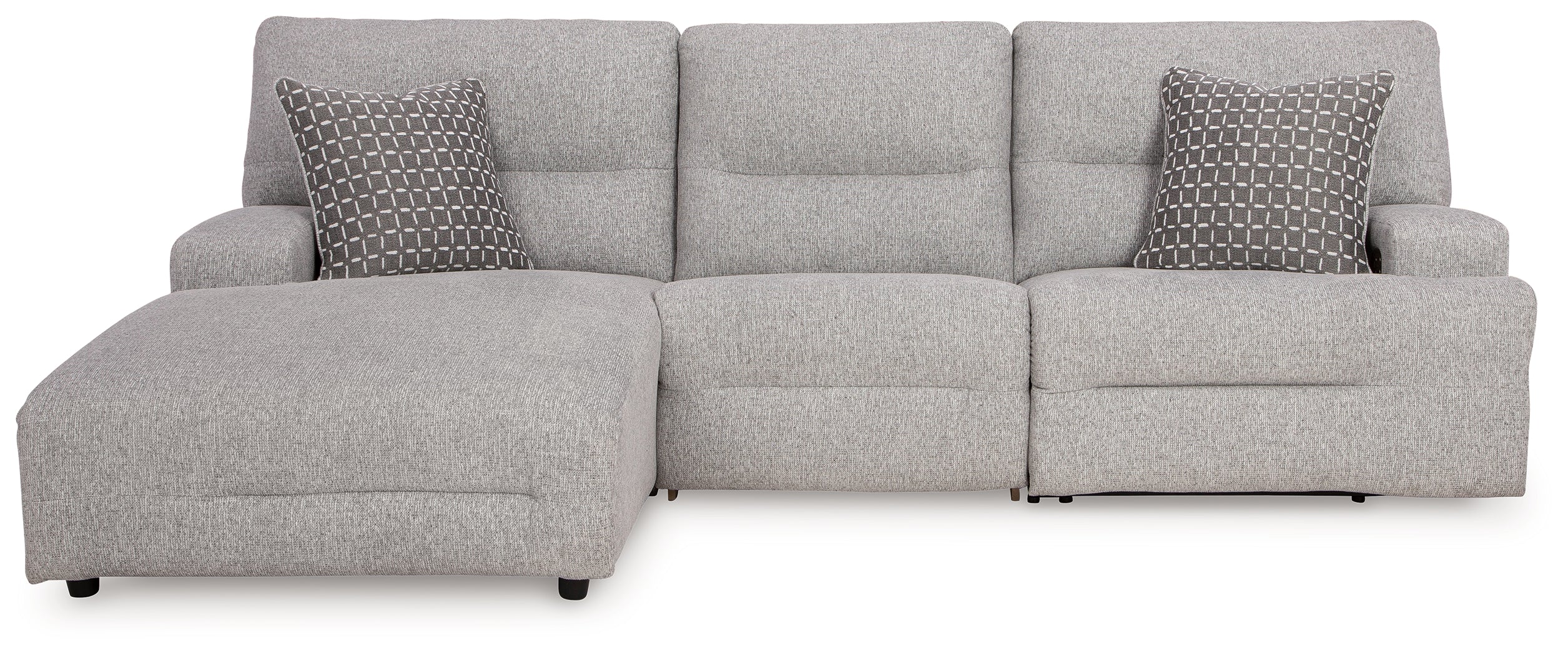 Acklen Place Pewter 3-Piece Power Reclining Sectional (Online Special Price) - Image 3