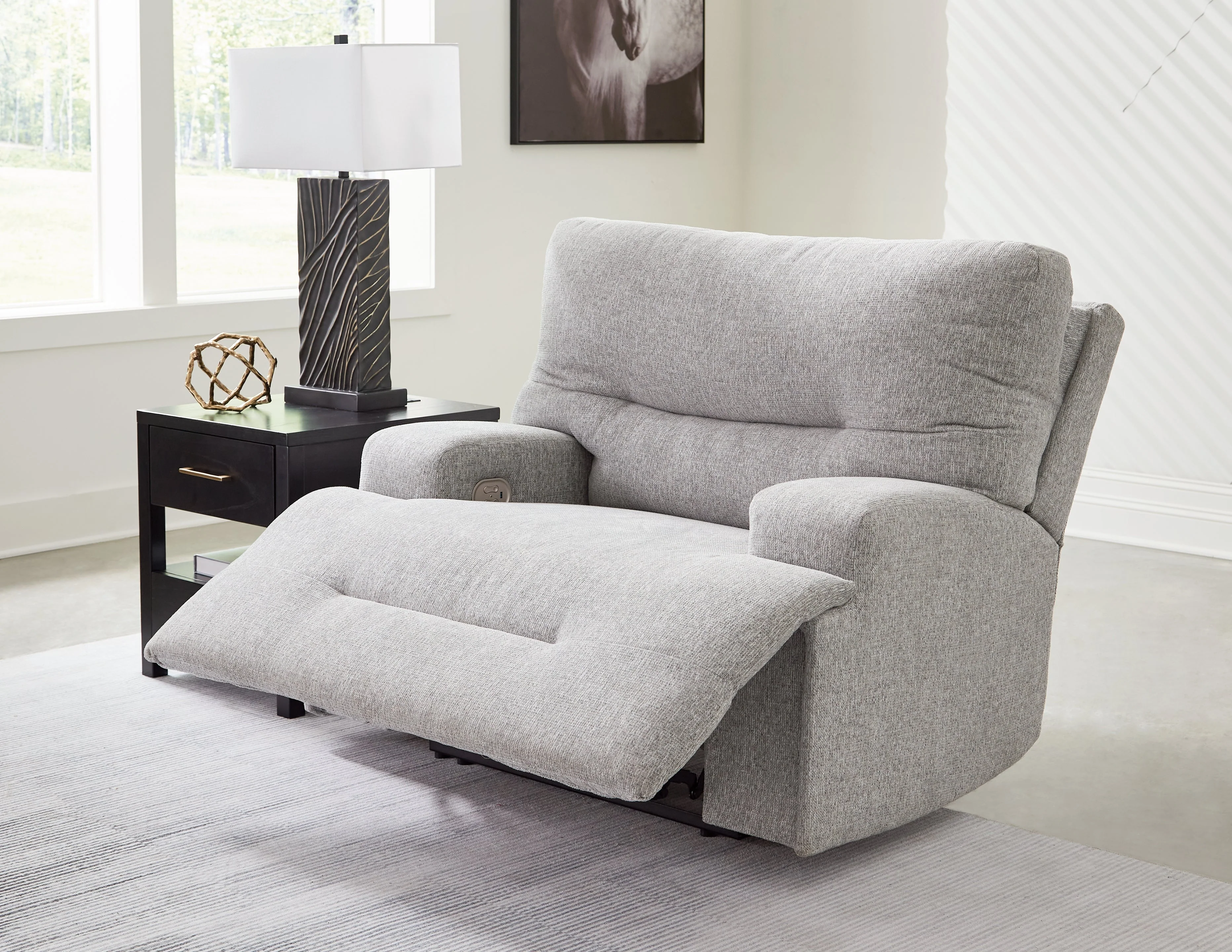 Acklen Place Pewter Wide Seat Power Recliner (Online Special Price) - Image 9