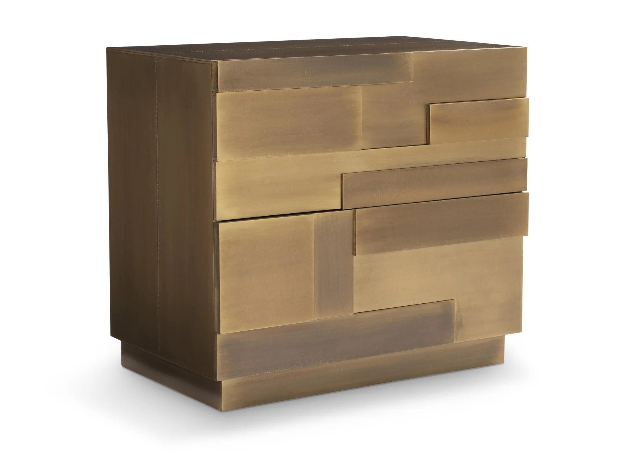 Acora Aged Brass/Black Nightstand