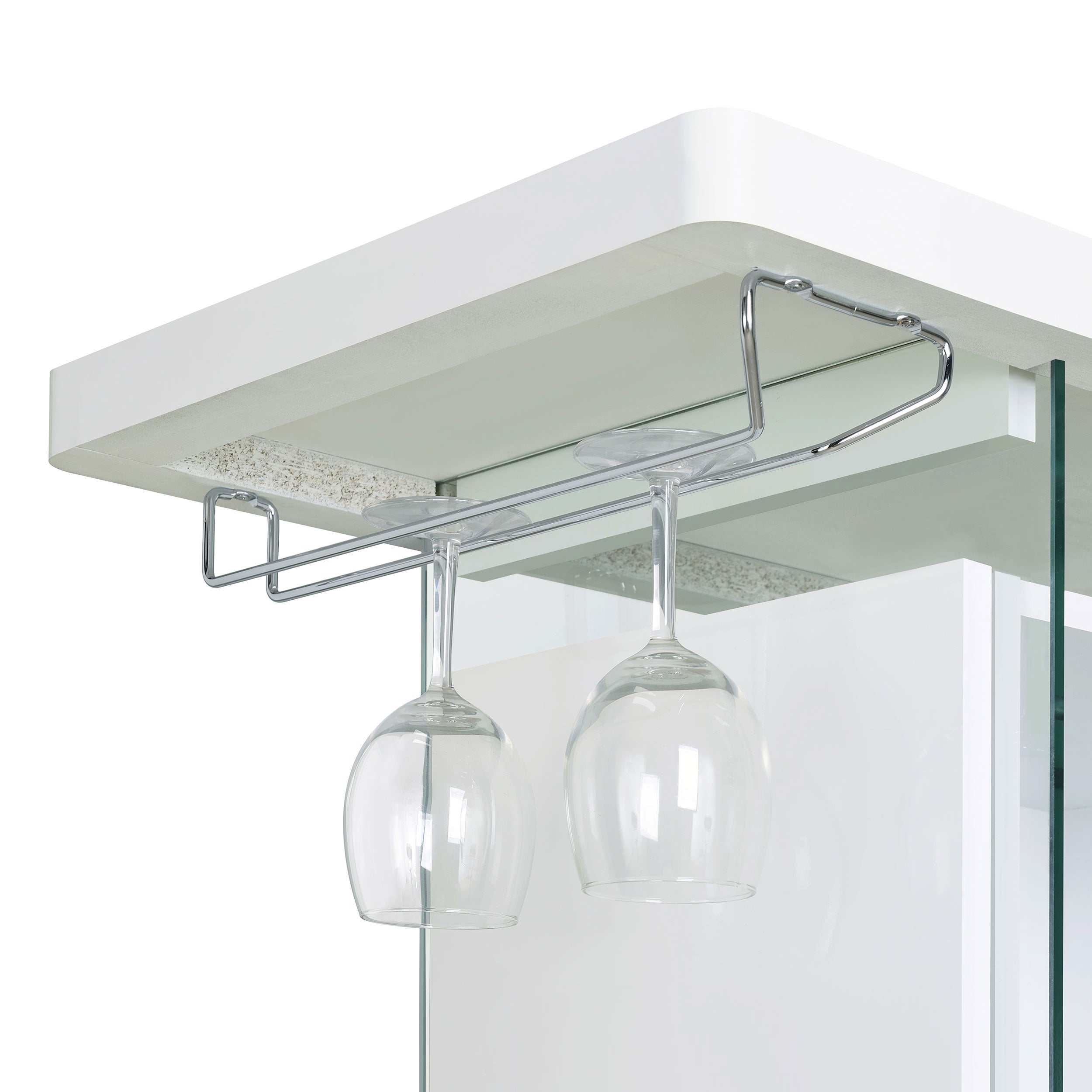 Acosta White High Gloss Home Bar - Image 11