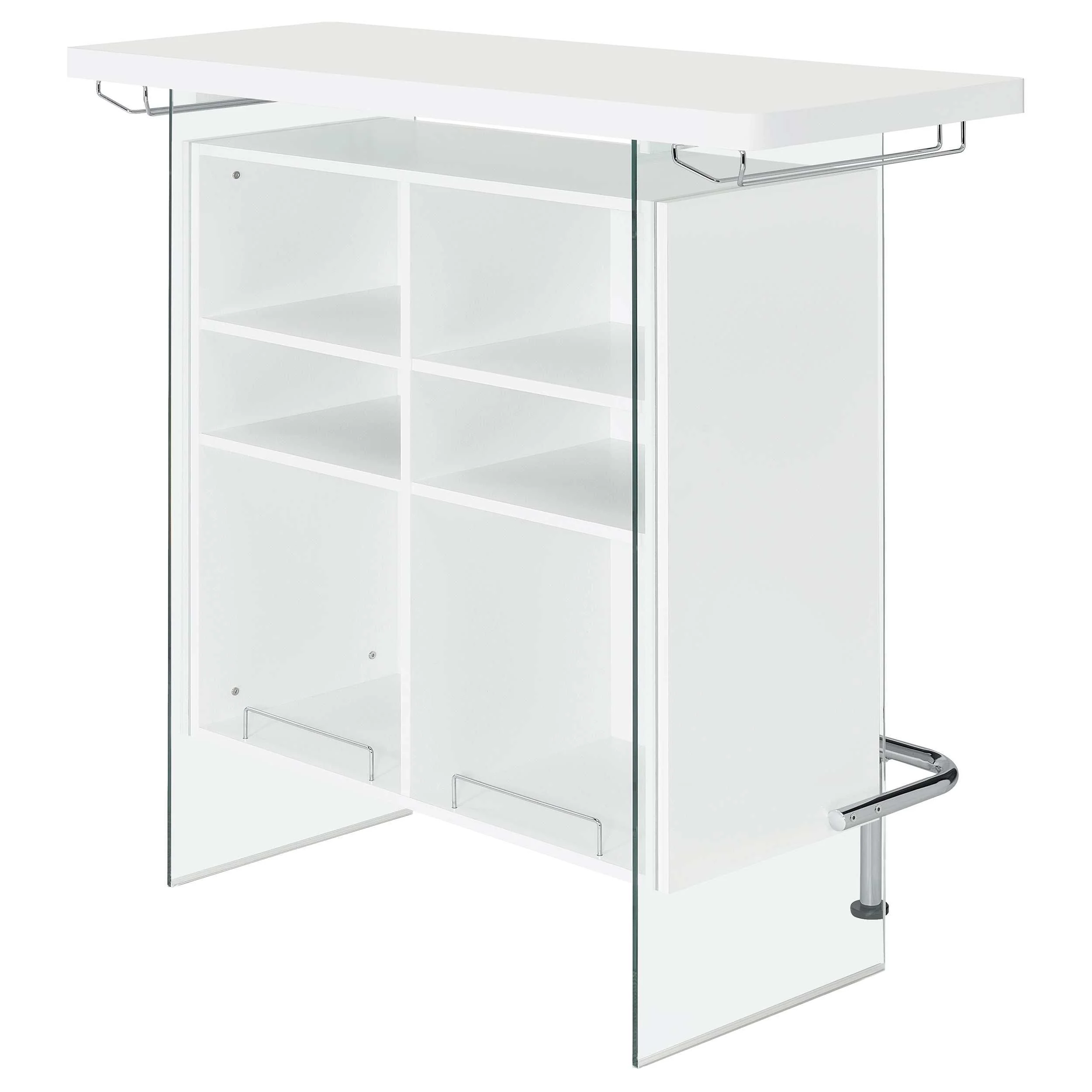 Acosta White High Gloss Home Bar - Image 9
