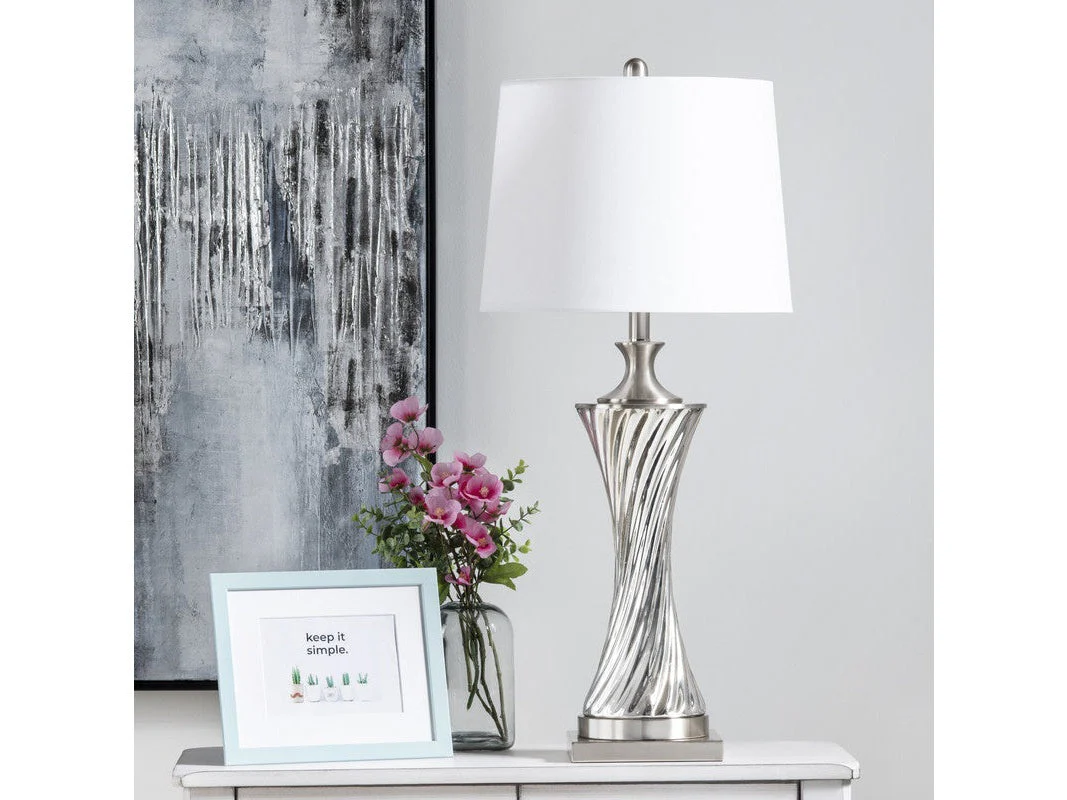 Addison Silver/Chrome Table Lamp (Set of 2)