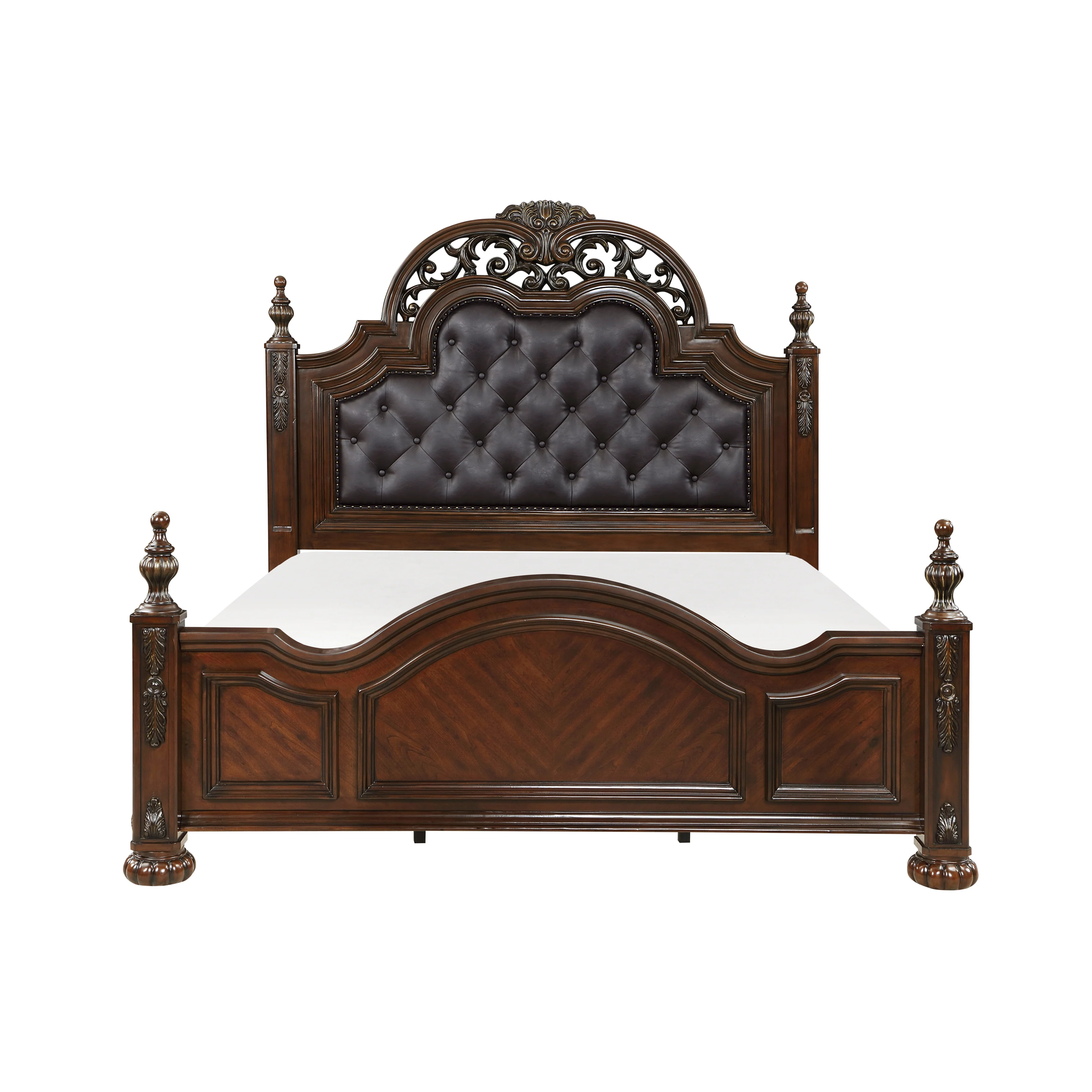 Adelina Cherry 4-piece Queen Bedroom Set - Image 2