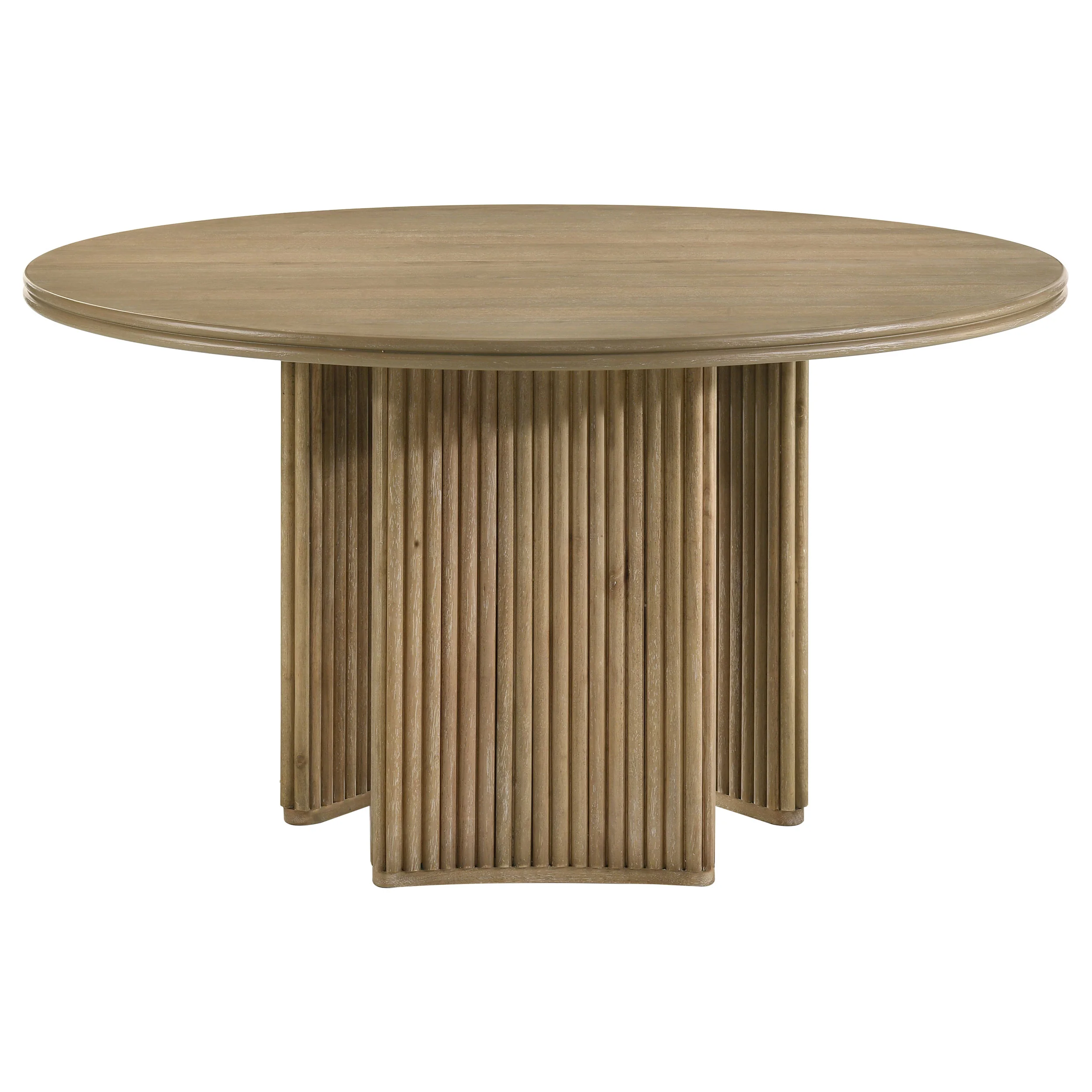 Adina Distressed Light Brown 5-piece Round Dining Table Set - Image 5