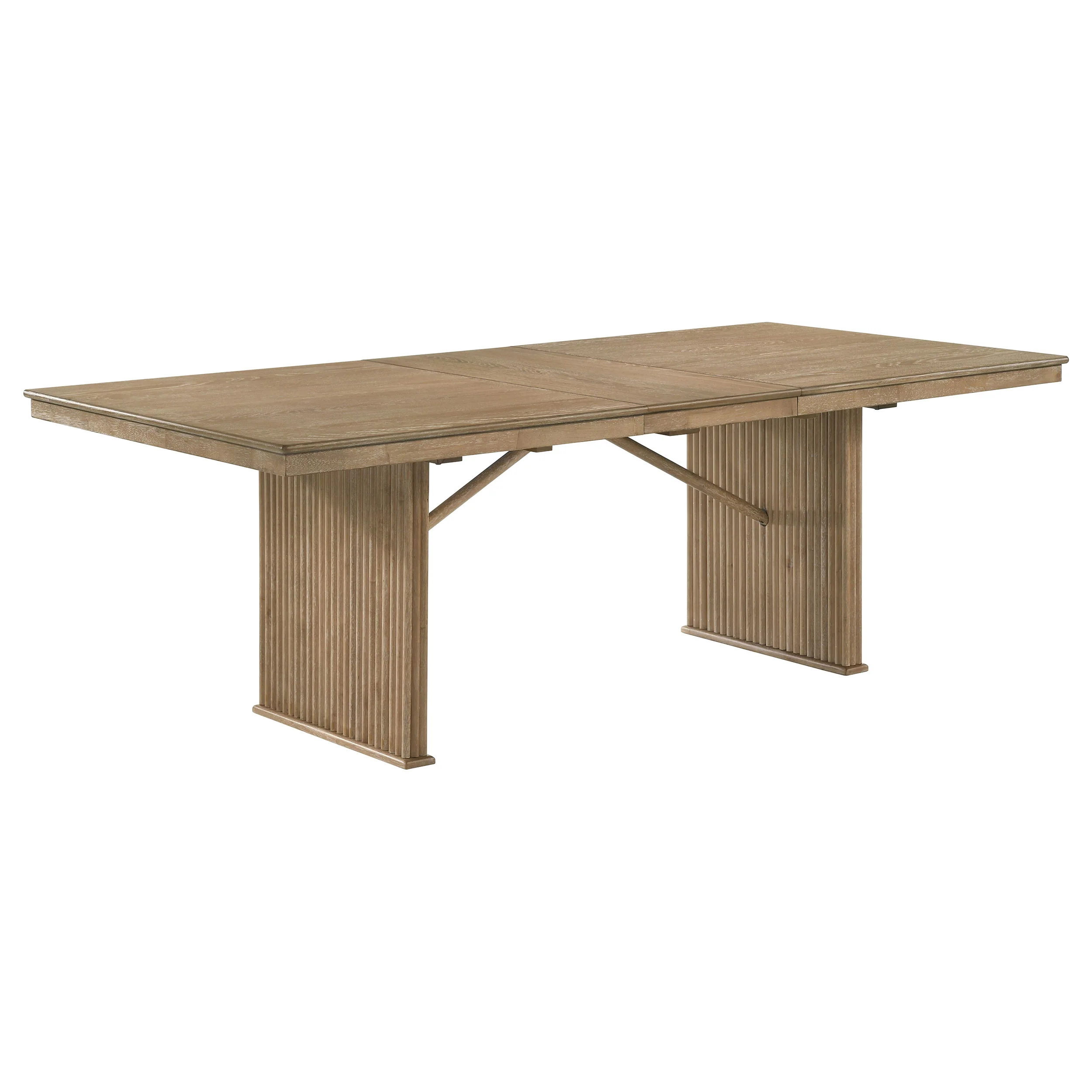 Adina Distressed Light Brown 8-piece Extension Dining Set - Image 3