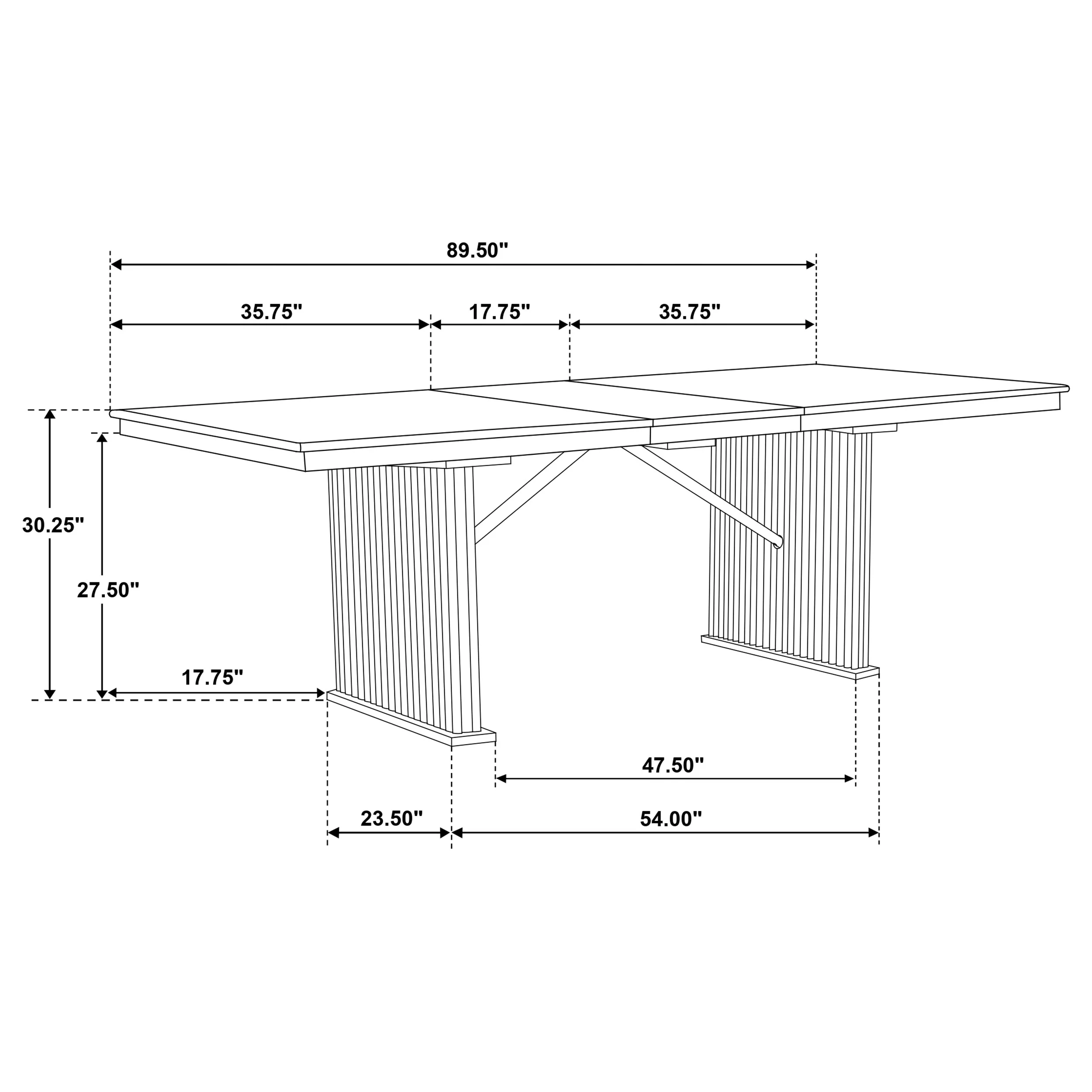 Adina Distressed Light Brown 89-inch Extension Dining Table - Image 13