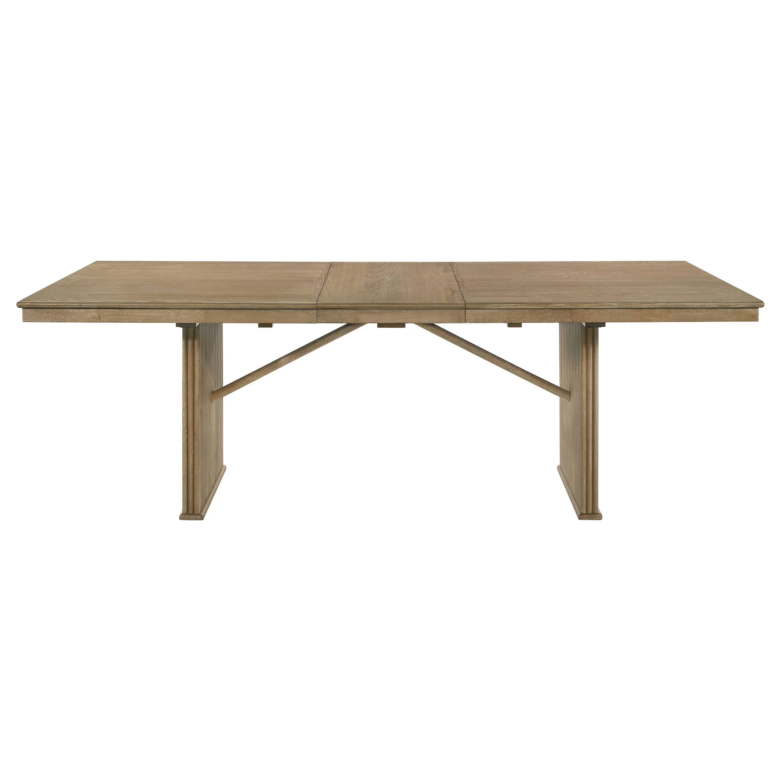 Adina Distressed Light Brown 89-inch Extension Dining Table - Image 4