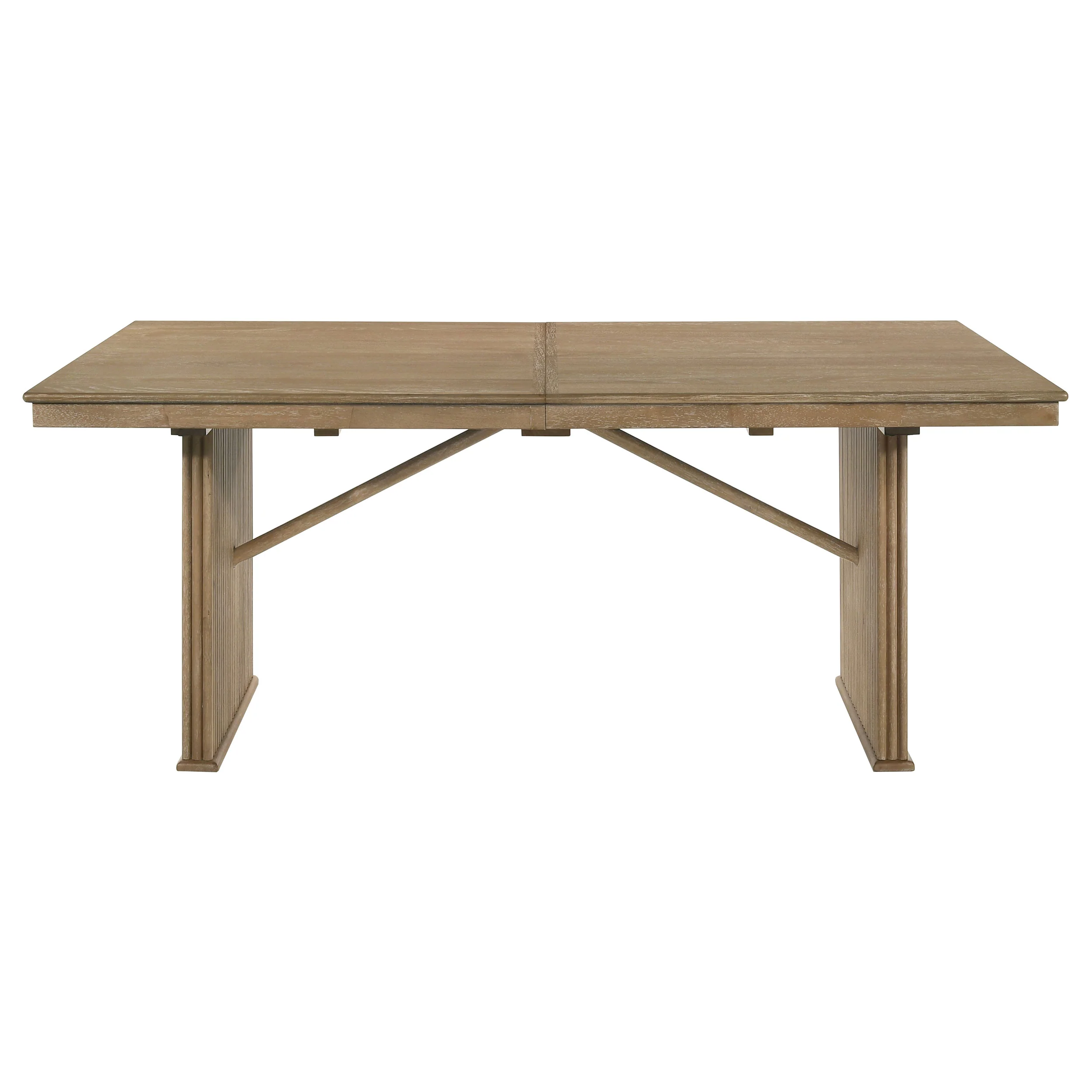 Adina Distressed Light Brown 89-inch Extension Dining Table - Image 5