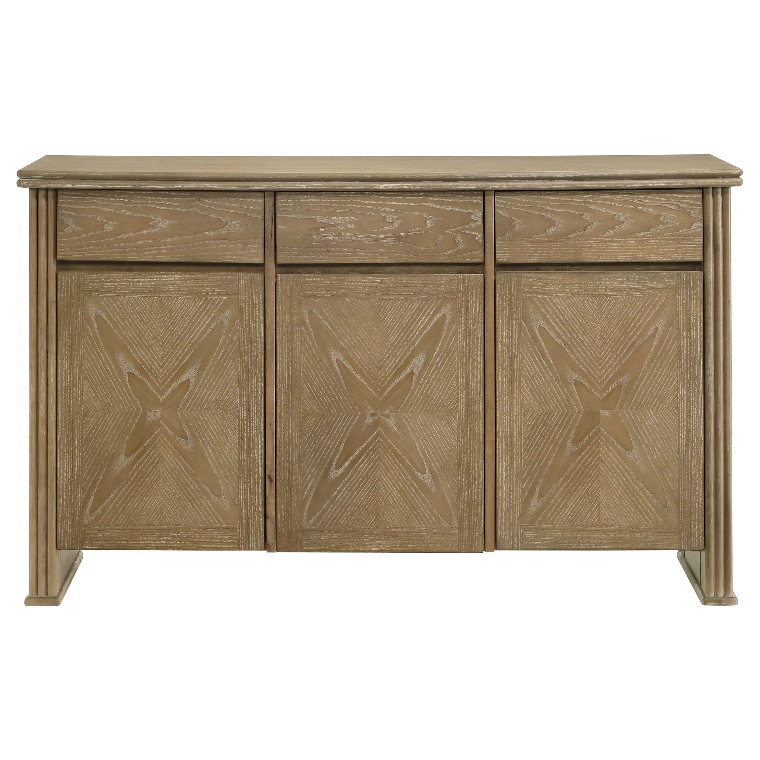 Adina Distressed Light Brown 3-door 59-inch Sideboard Server - Image 3
