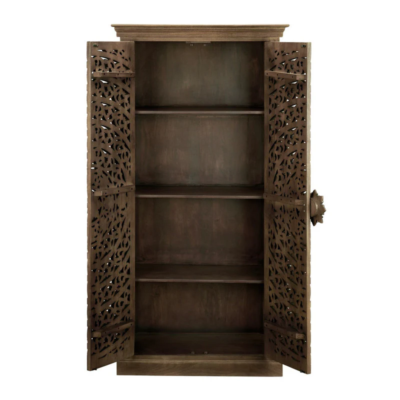 Adriana Brown Tall-Cabinet - Image 3