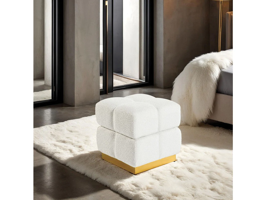 Aileen Beige Storage Stool