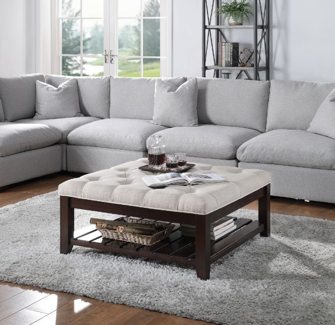 Aizen Beige Ottoman - Image 4